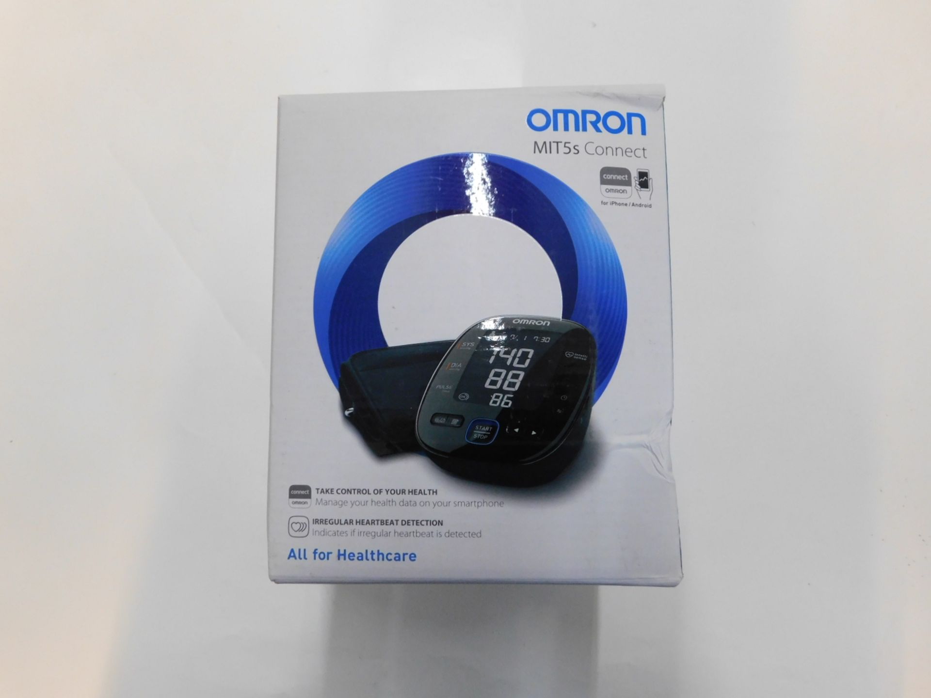 1 BOXED OMRON MIT5S CONNECT BLOOD PRESSURE MONITOR RRP Â£129