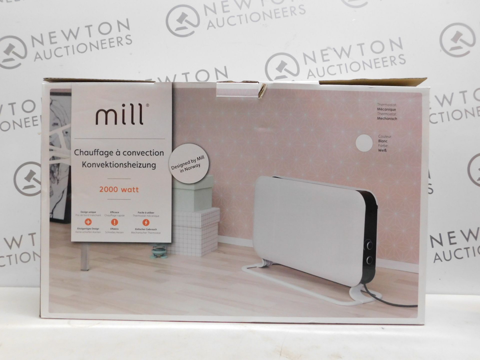 1 BOXED MILL 2000W CONVECTION HEATER WITH FAN RRP Â£119.99