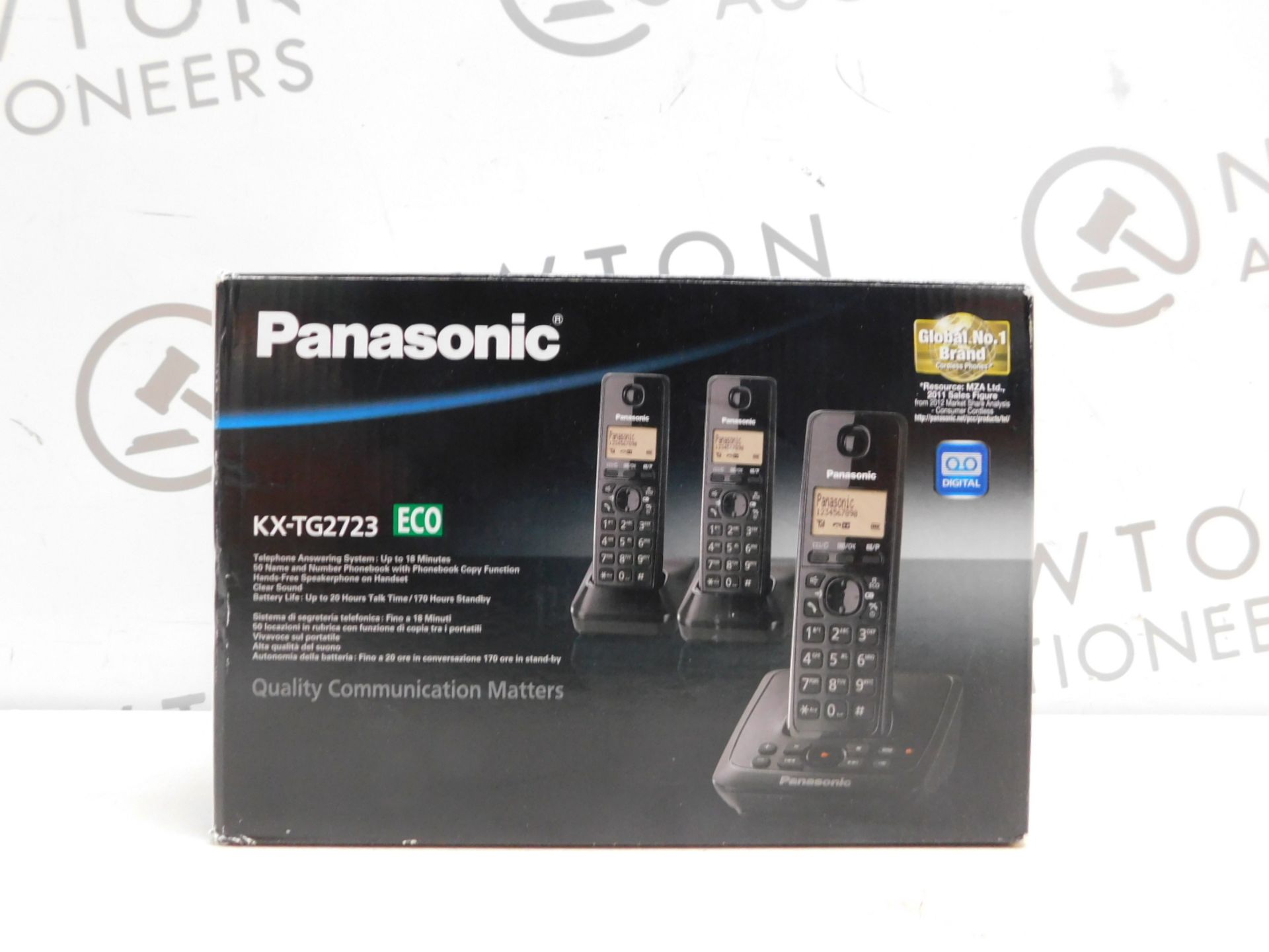 1 BOXED PANASONIC KX-TG2723 TRIO DIGITAL CORDLESS ANSWER PHONE SYSTEM RRP Â£149.99