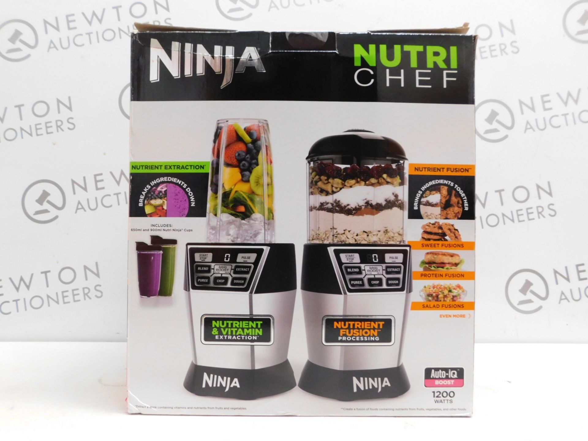 1 BOXED NUTRI NINJA NN100UK NUTRI CHEF AUTO IQ BLENDER & CHOPPER WITH ACCESSORIES RRP Â£129.99