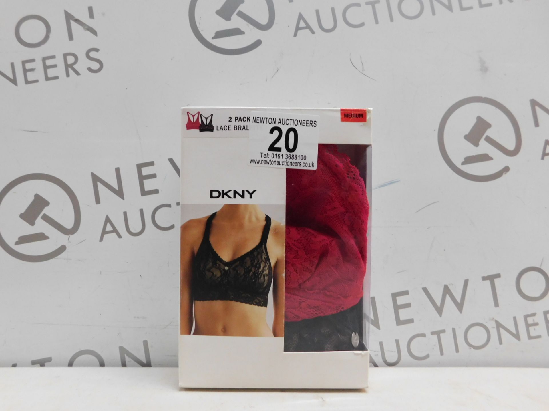 1 BOXED DKNY 2PK LACE BRALETTE SIZE M RRP Â£29.99