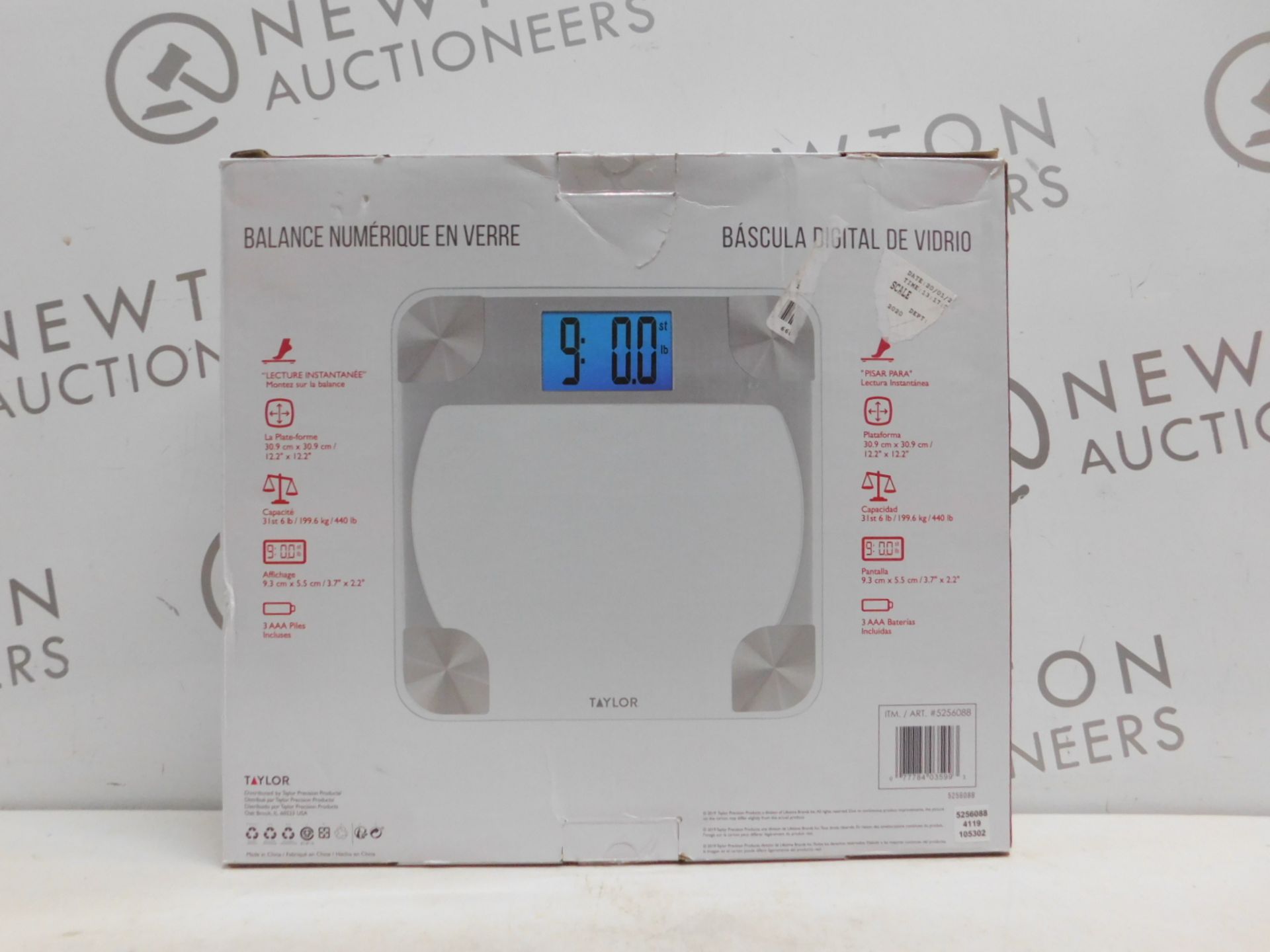 1 BOXED TAYLOR DIGITAL GLASS SCALE RRP Â£29.99