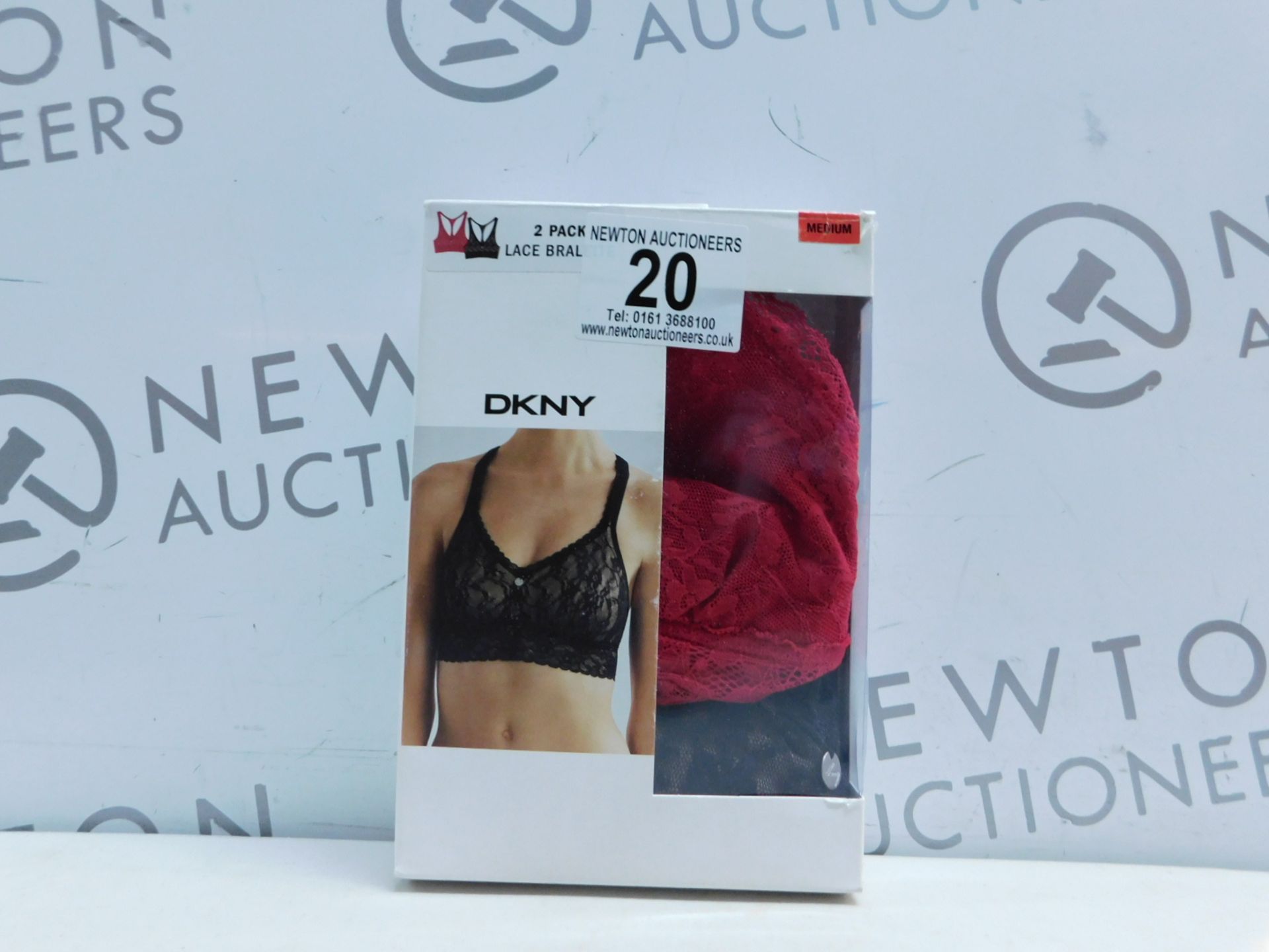 1 BOXED DKNY 2PK LACE BRALETTE SIZE M RRP Â£29.99