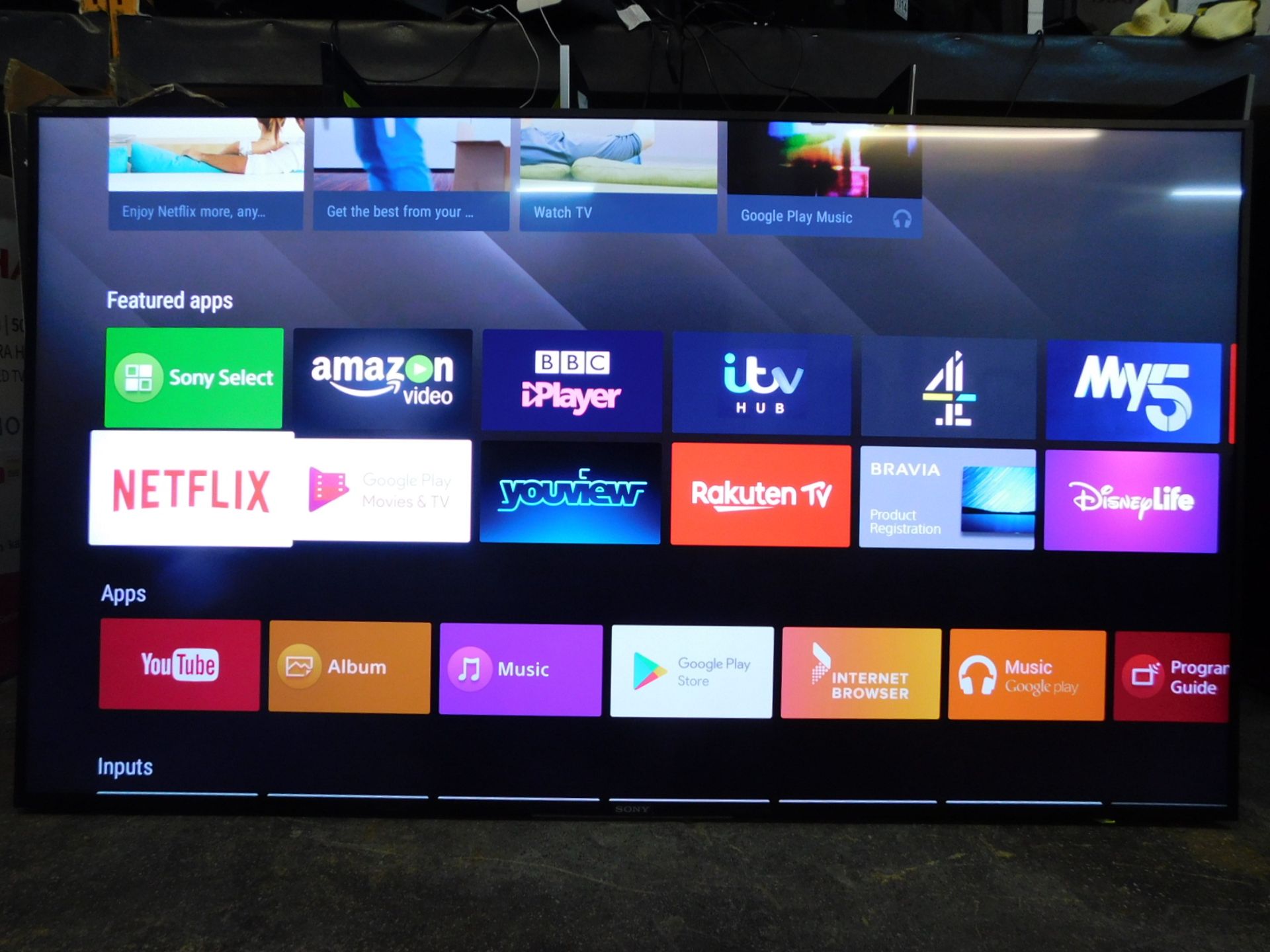 1 SONY BRAVIA 65" KD-65XD8599 4K ULTRA HD SMART LED TV WITH REMOTE RRP Â£1999 (WORKING, IN VERY GOOD