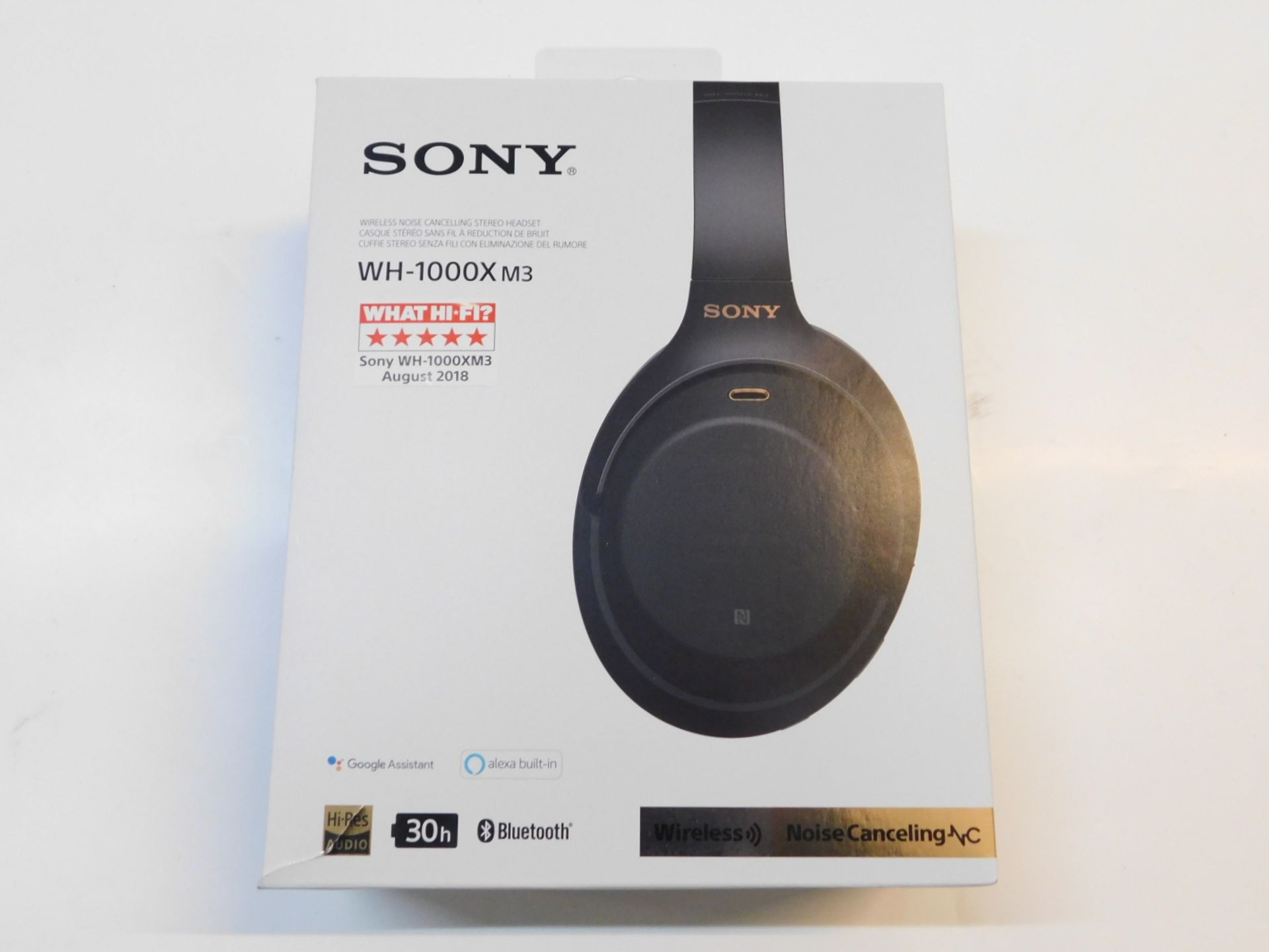 1 BOXED SONY WH-1000X M3 WIRELESS NOISE CANCELLING HEADPHONES RRP Â£329.99 (WORKING, IN VERY GOOD