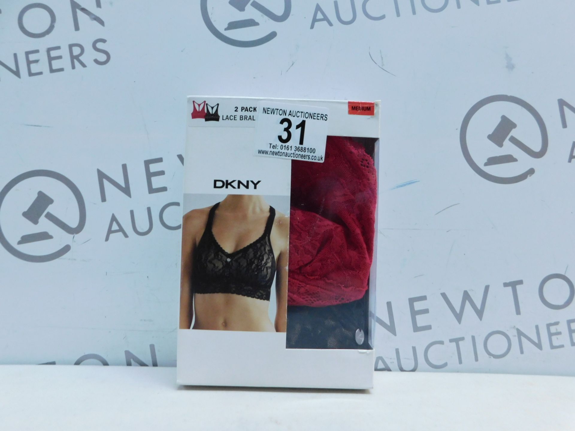 1 BOXED DKNY 2PK LACE BRALETTE SIZE M RRP Â£29.99