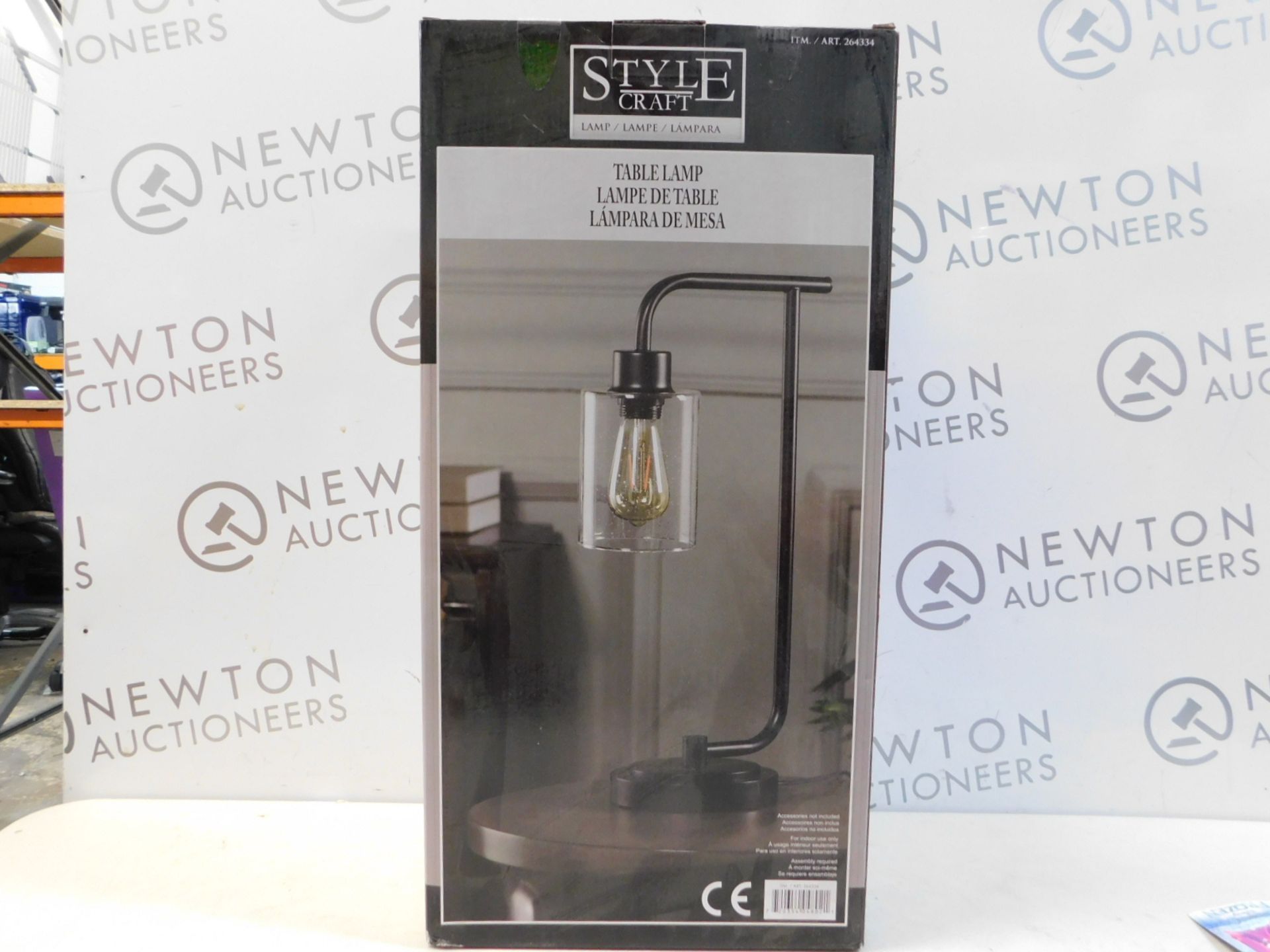 1 BOXED STYLECRAFT LUCAS TABLE LAMP RRP Â£49.99