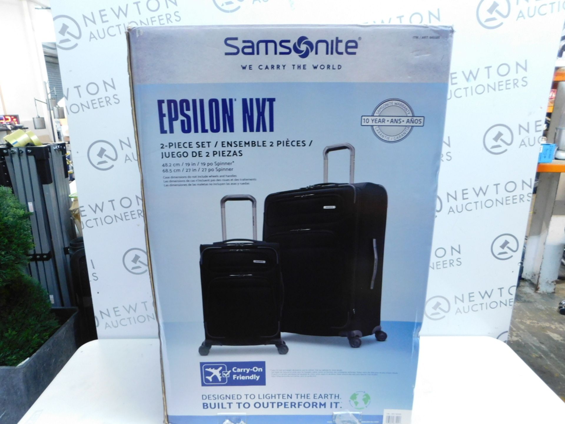 1 BOXED SAMSONITE 2-PIECE EPSILON NXT SOFTSIDE SPINNER LUGGAGE SET RRP Â£229.99