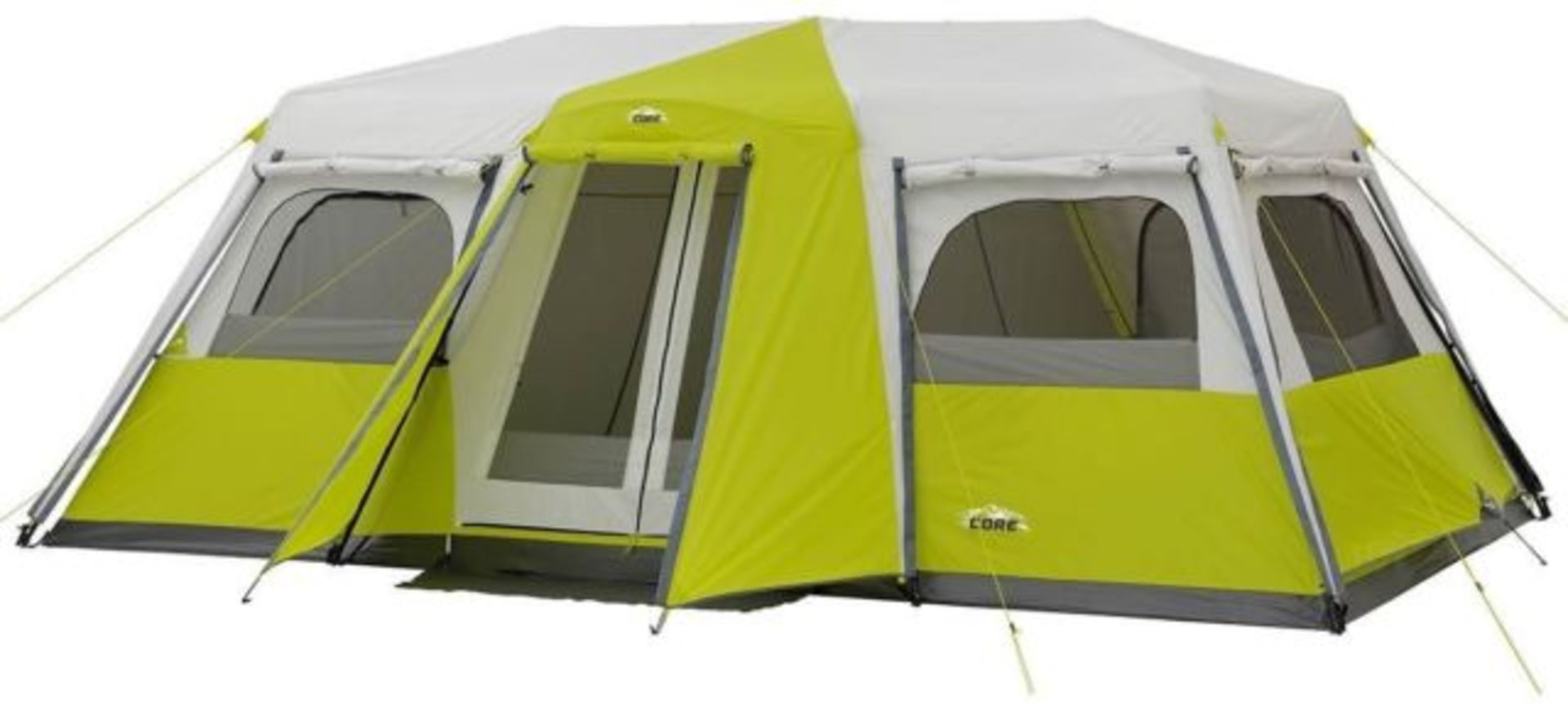 1 BOXED CAMPVALLEY CORE 12 PERSON INSTANT CABIN TENT (5.5M X 3M) WITH FULL RAINFLY RRP Â£299