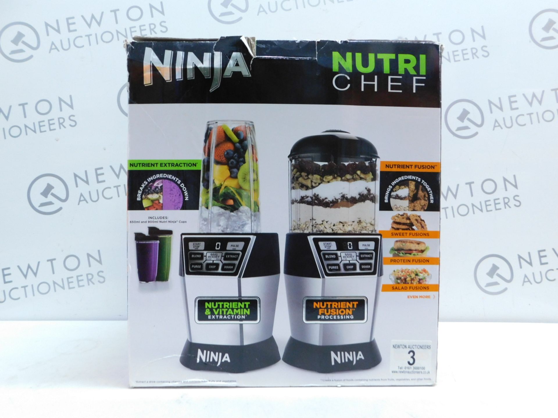 1 BOXED NUTRI NINJA NN100UK NUTRI CHEF AUTO IQ BLENDER & CHOPPER WITH ACCESSORIES RRP Â£129.99