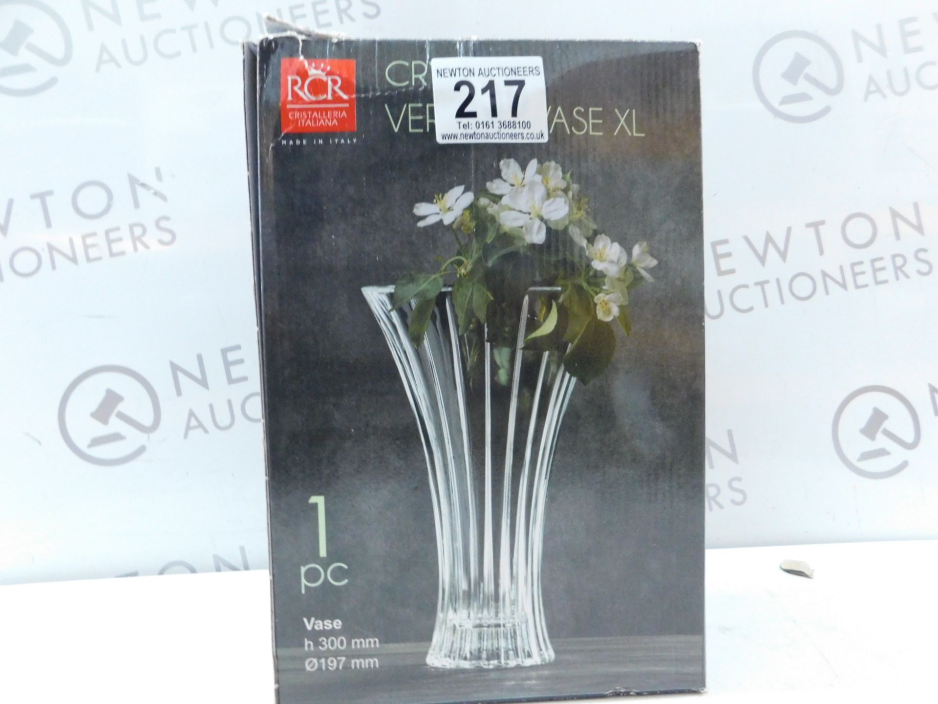 1 BOXED RCR CRYSTAL VERTIGO VASE XL RRP Â£29.99