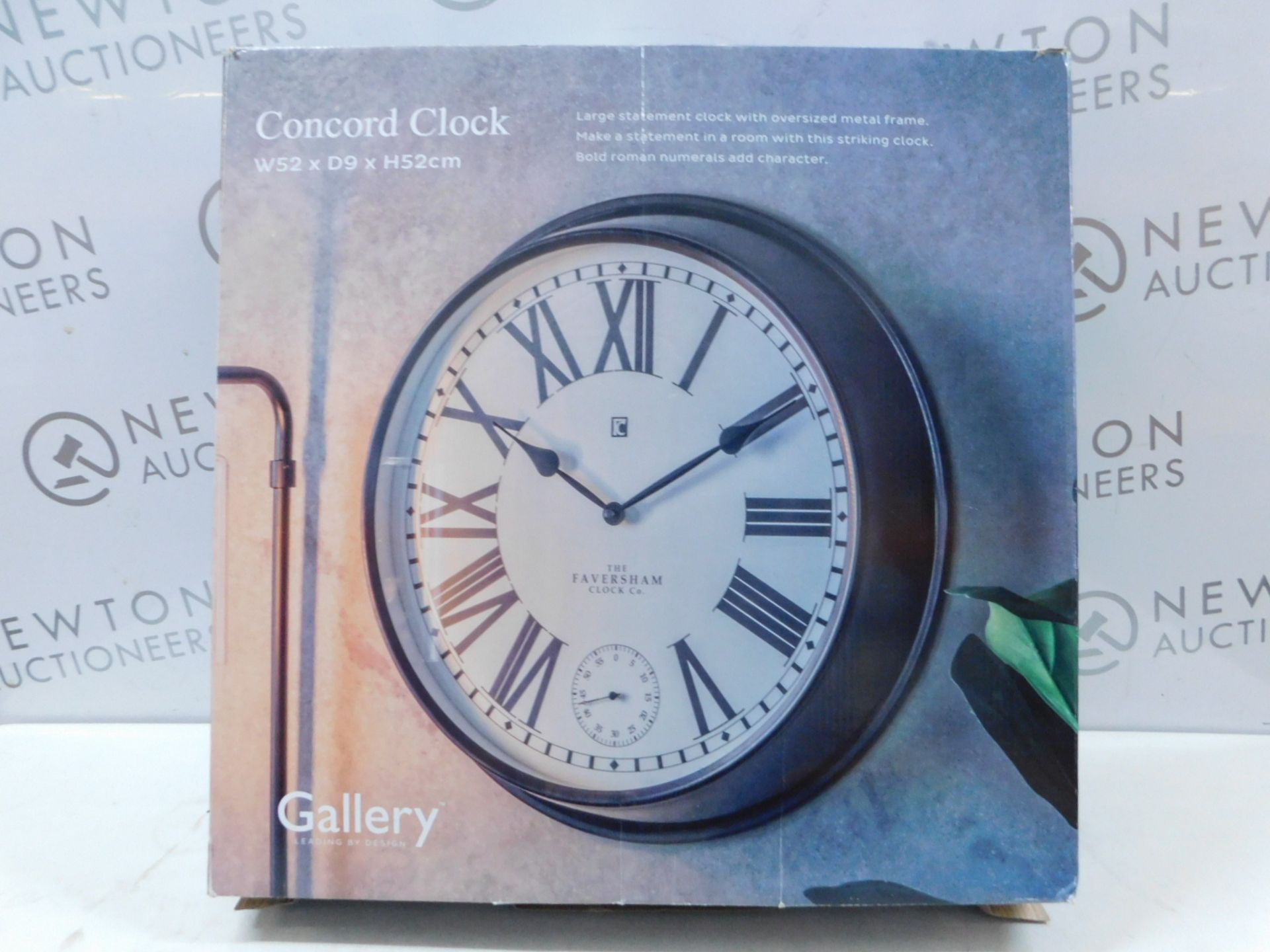 1 BOXED GALLERY DIRECT CONCORD CLOCK W52CM X D9CM X H52CM RRP Â£89.99