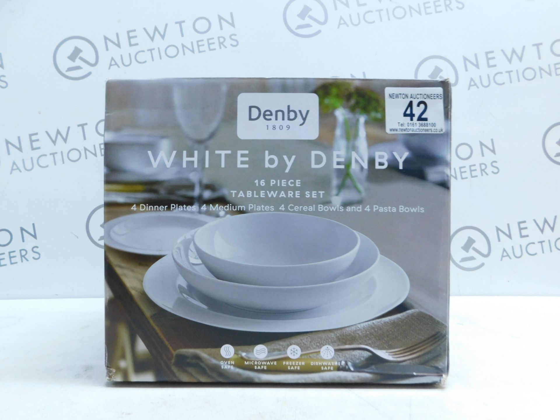 1 BOXED DENBY WHITE 16 PIECE (APPROX) TABLEWARE SET RRP Â£199