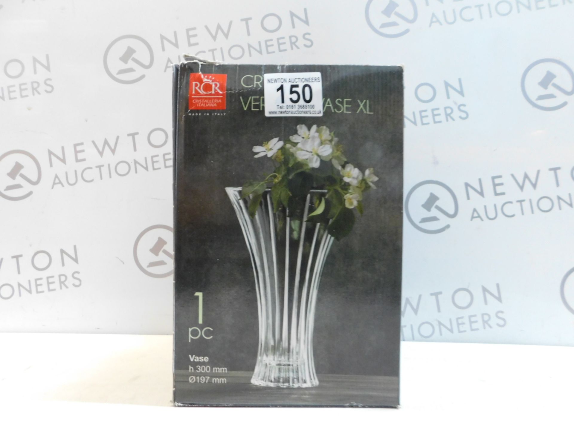 1 BOXED RCR CRYSTAL VERTIGO VASE XL RRP Â£29.99