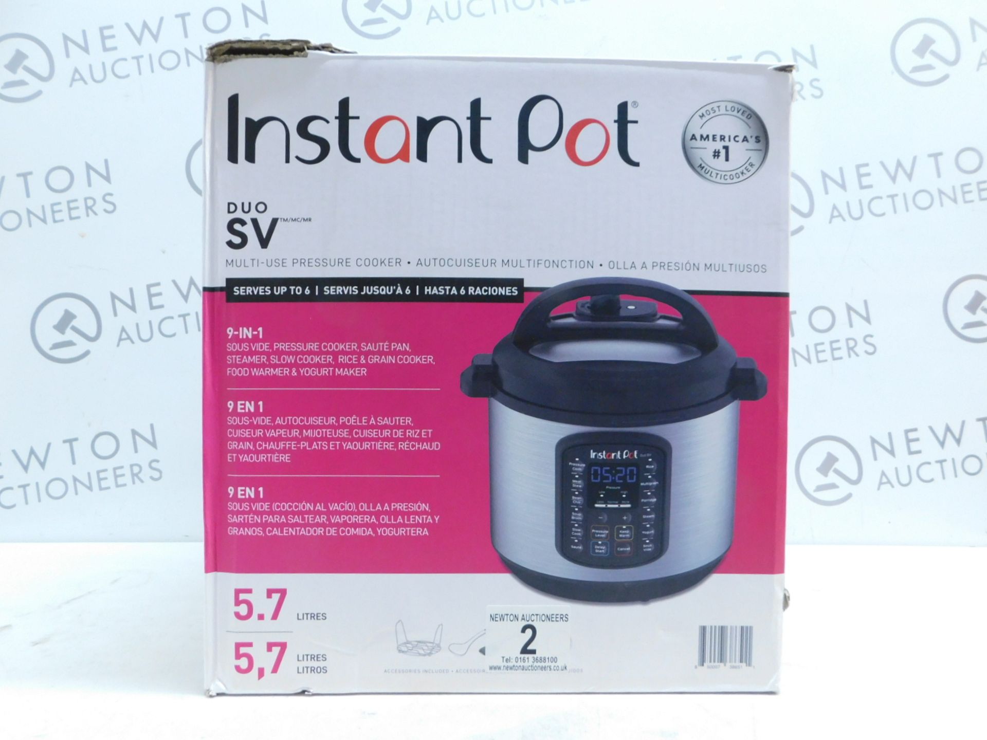 1 BOXED INSTANT POT IP-DUO60 7 IN 1 MULT-FUNCTIONAL COOKER RRP Â£159.99 (EXCELLENT CONDITION)