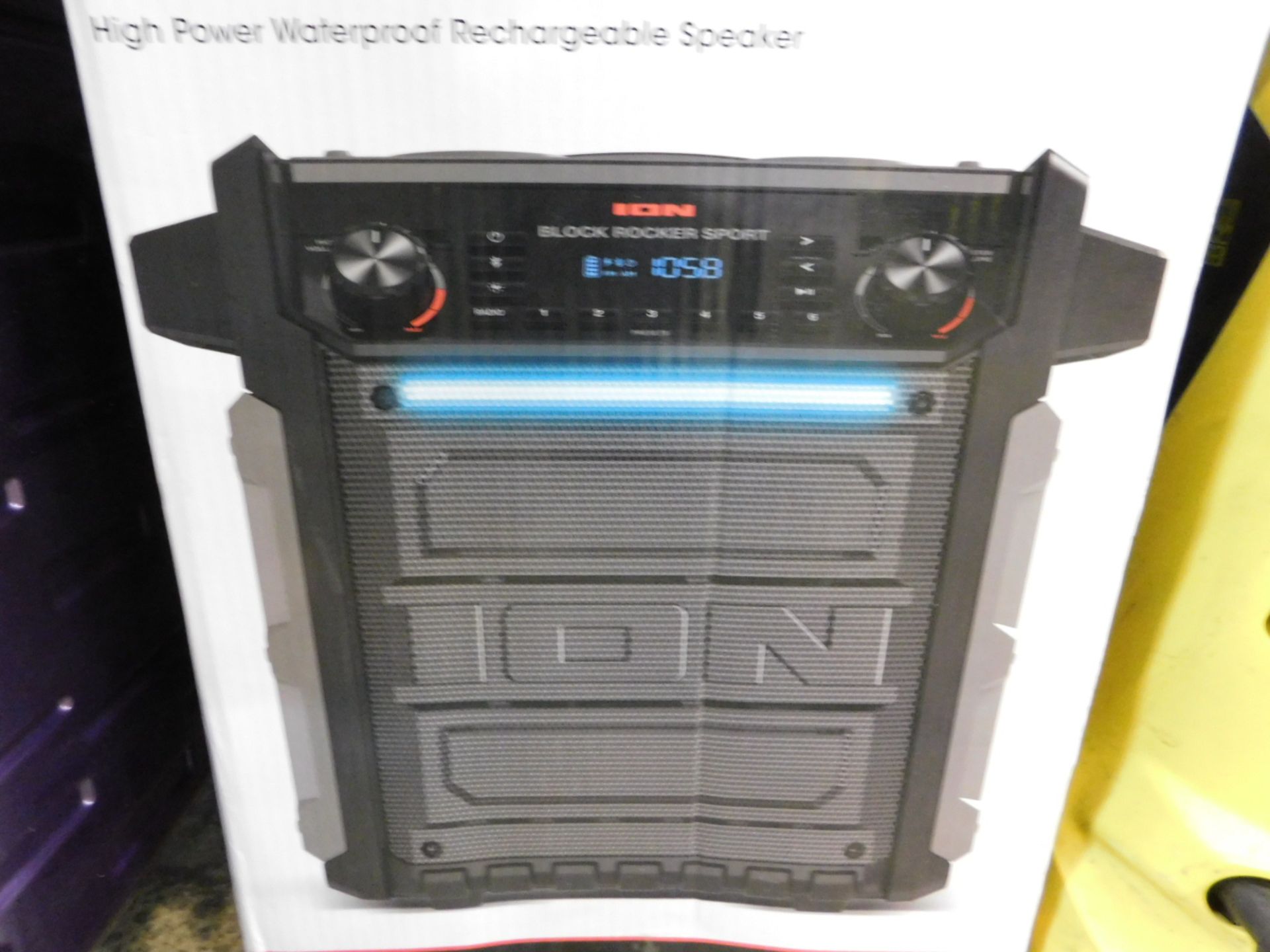 1 BOXED ION BLOCK ROCKER SPORT BLUETOOTH PORTABLE SOUND SYSTEM RRP Â£249.99