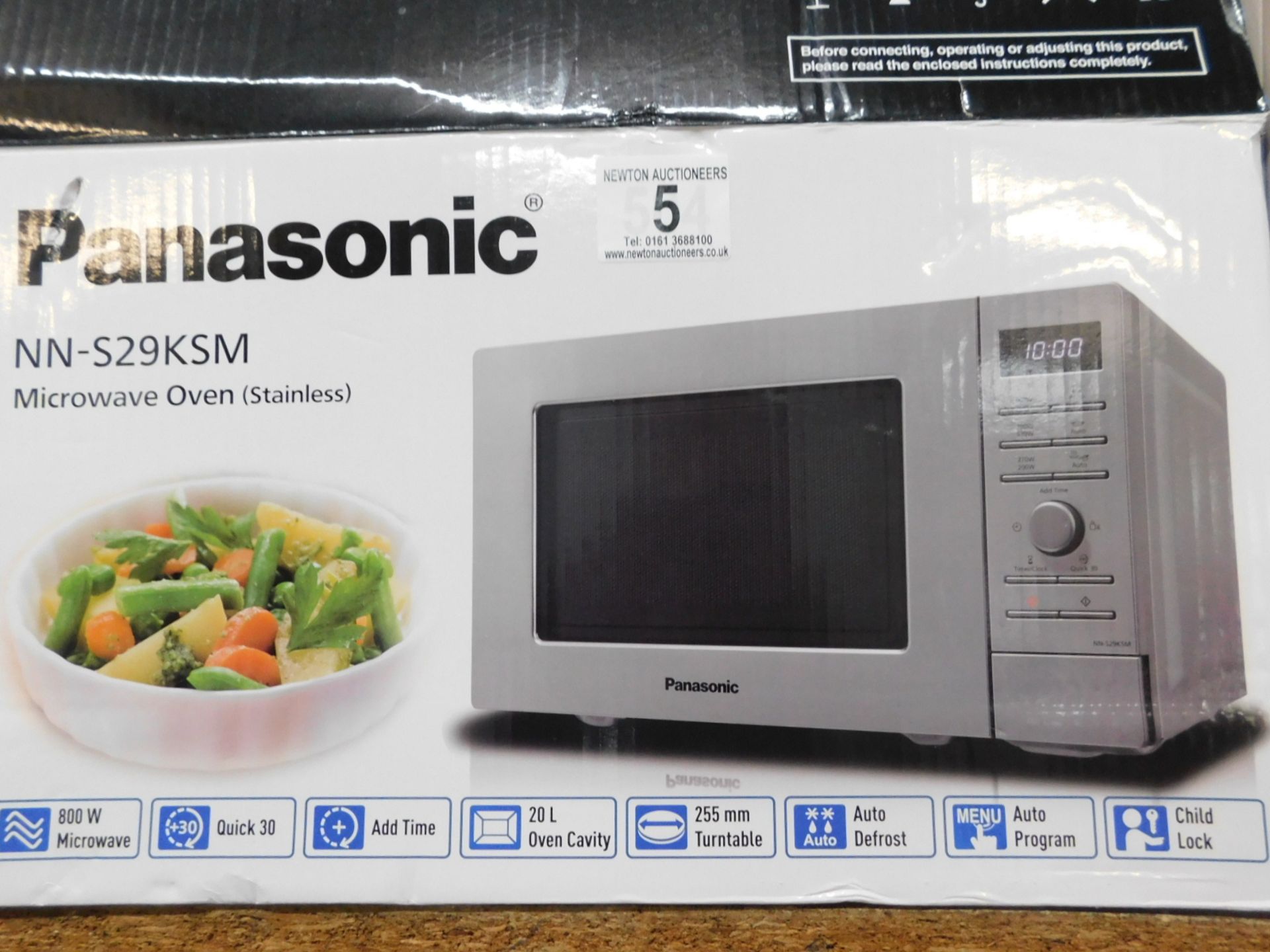 1 BOXED PANASONIC NN-S29KSM STAINLESS STEEL INVERTER MICROWAVE RRP Â£249