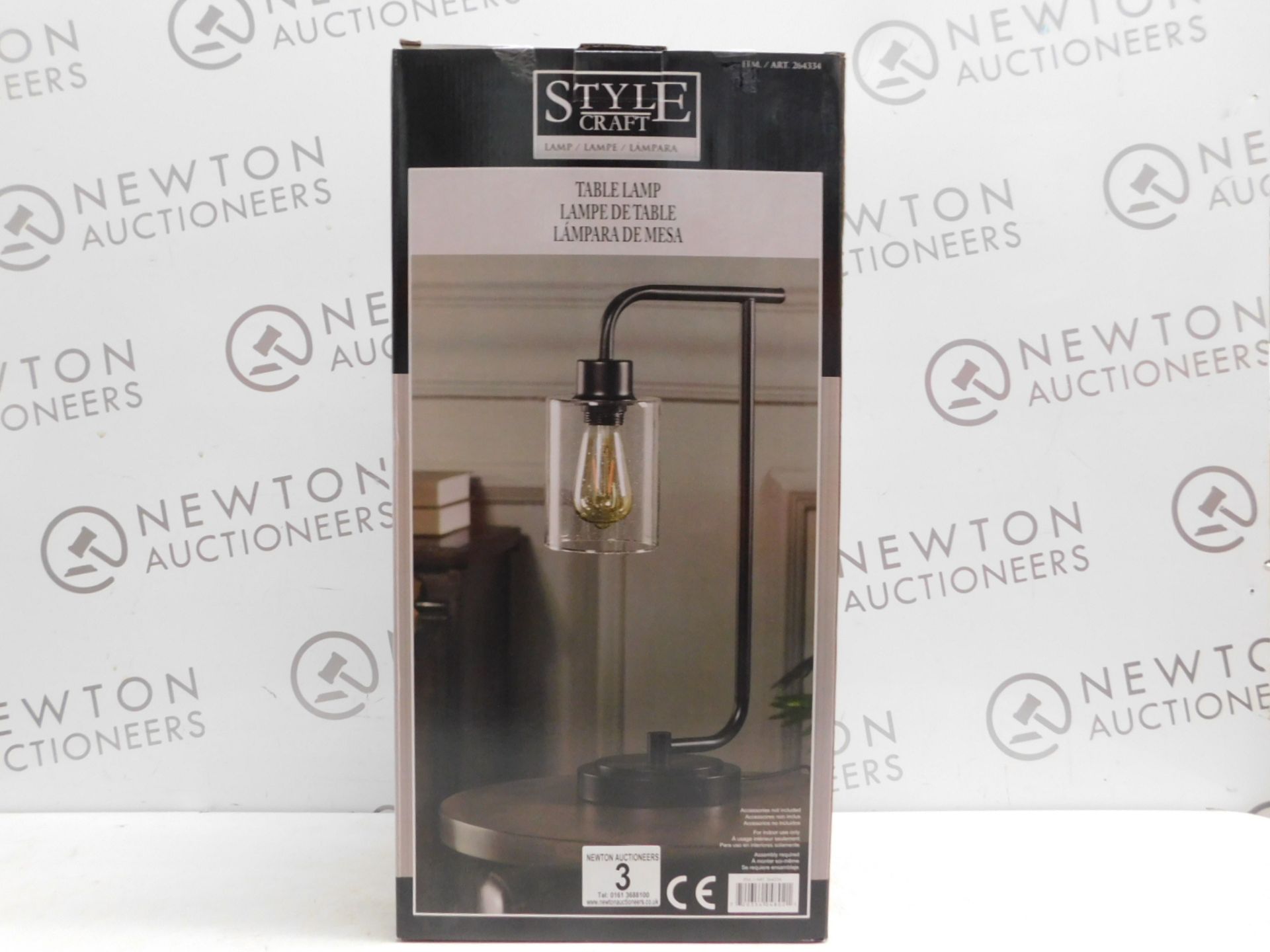 1 BOXED STYLECRAFT LUCAS TABLE LAMP RRP Â£49.99