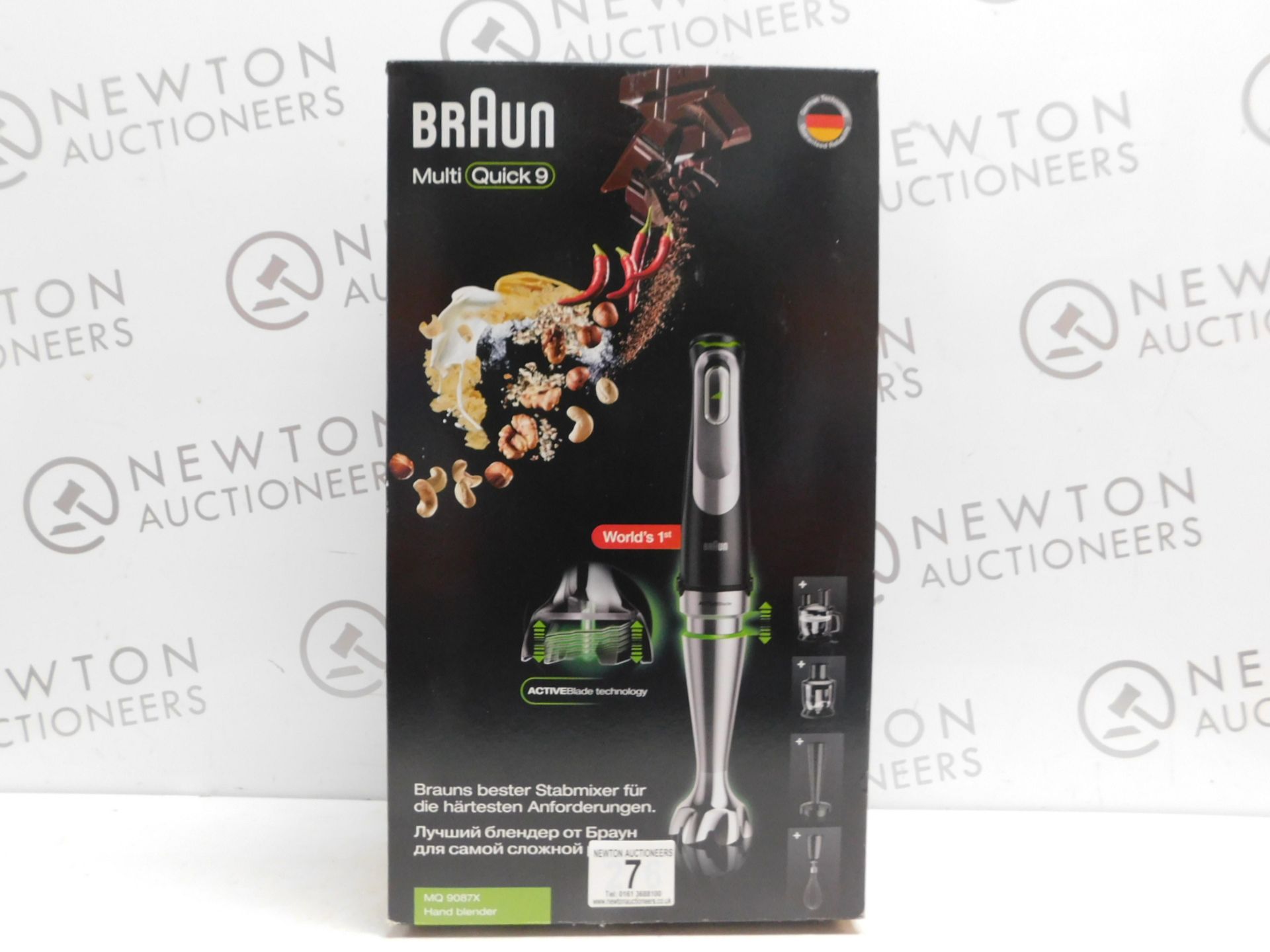 1 BOXED BRAUN MULTI-QUICK 9 MQ9087X HAND BLENDER WITH ACCESSORIES RRP Â£149.99