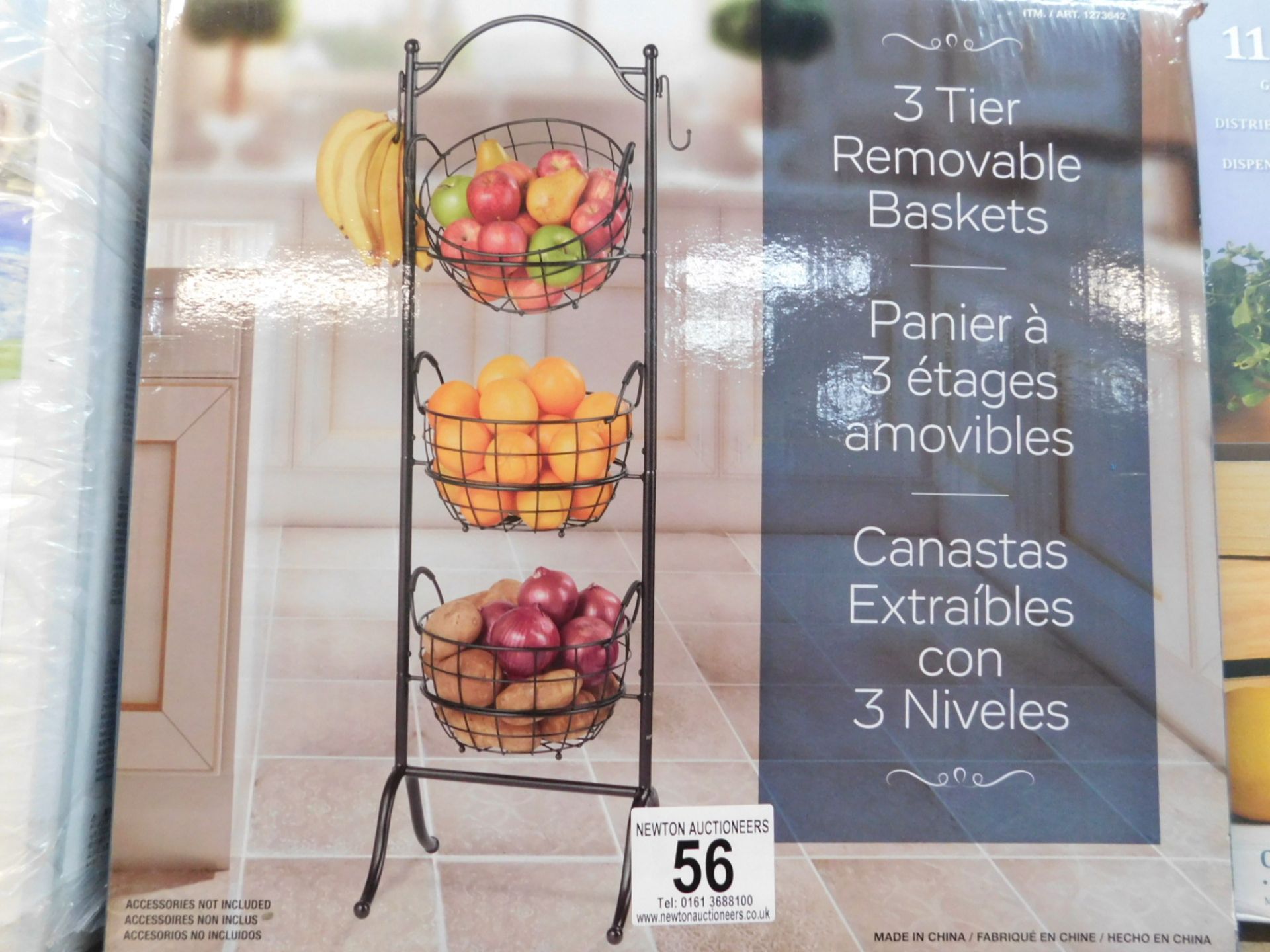 1 BOXED 3-TIER REMOVABLE METAL BASKETS RRP Â£39.99
