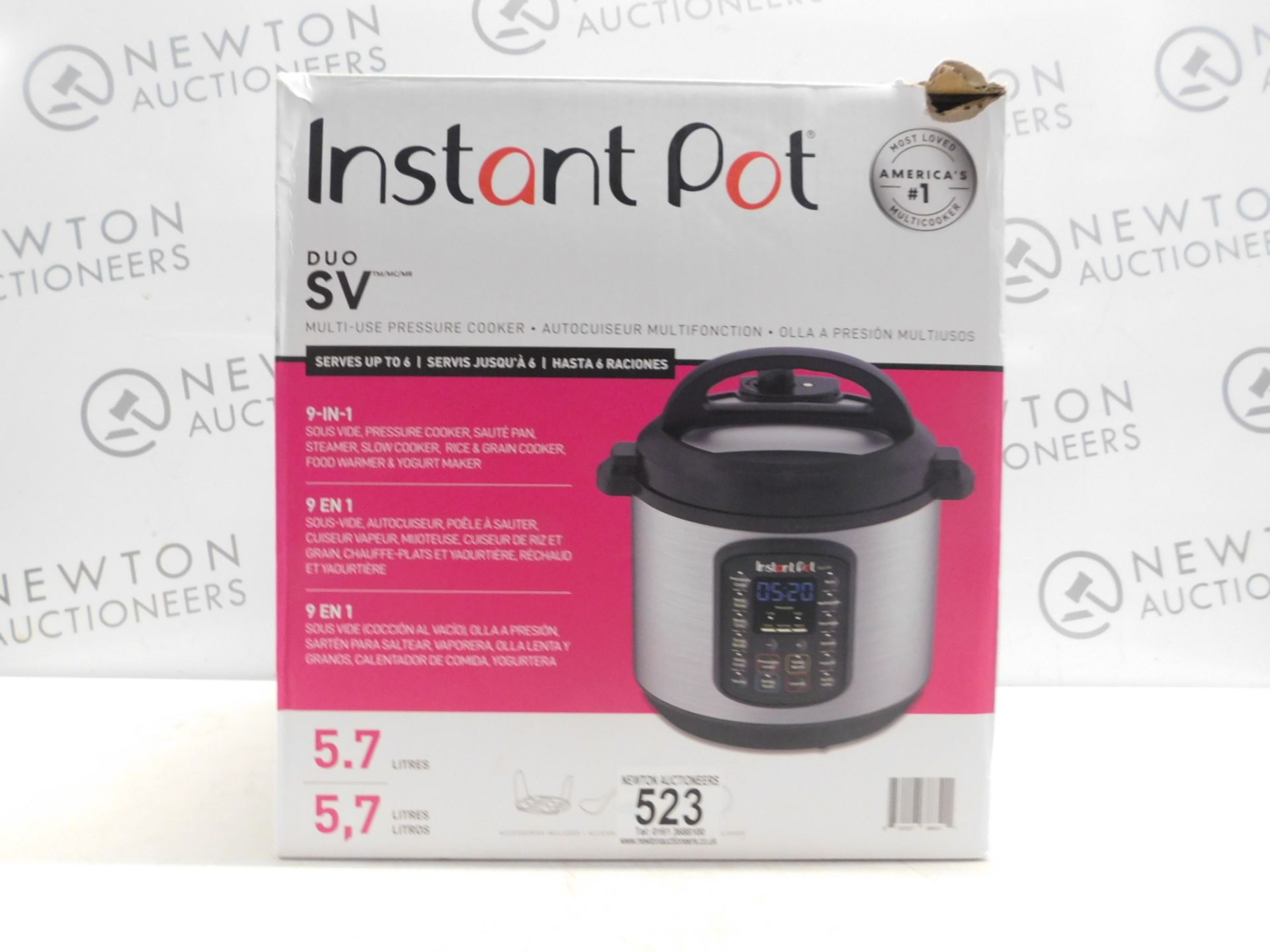 1 BOXED INSTANT POT IP-DUO60 7 IN 1 MULT-FUNCTIONAL COOKER RRP Â£159.99