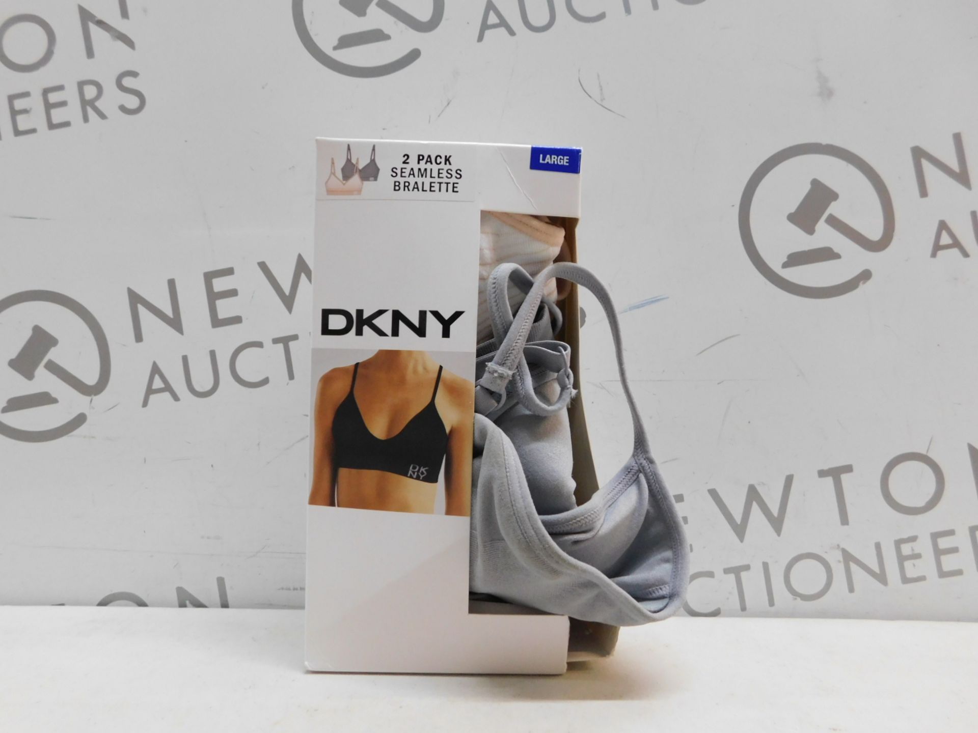 1 BOXED DKNY 2PK SEAMLESS BRALETTE SIZE L RRP Â£29.99