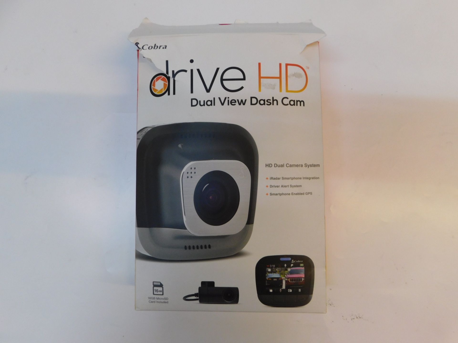 1 BOXED COBRA DRIVE HD DUAL VIEW DASH CAM RRP Â£199