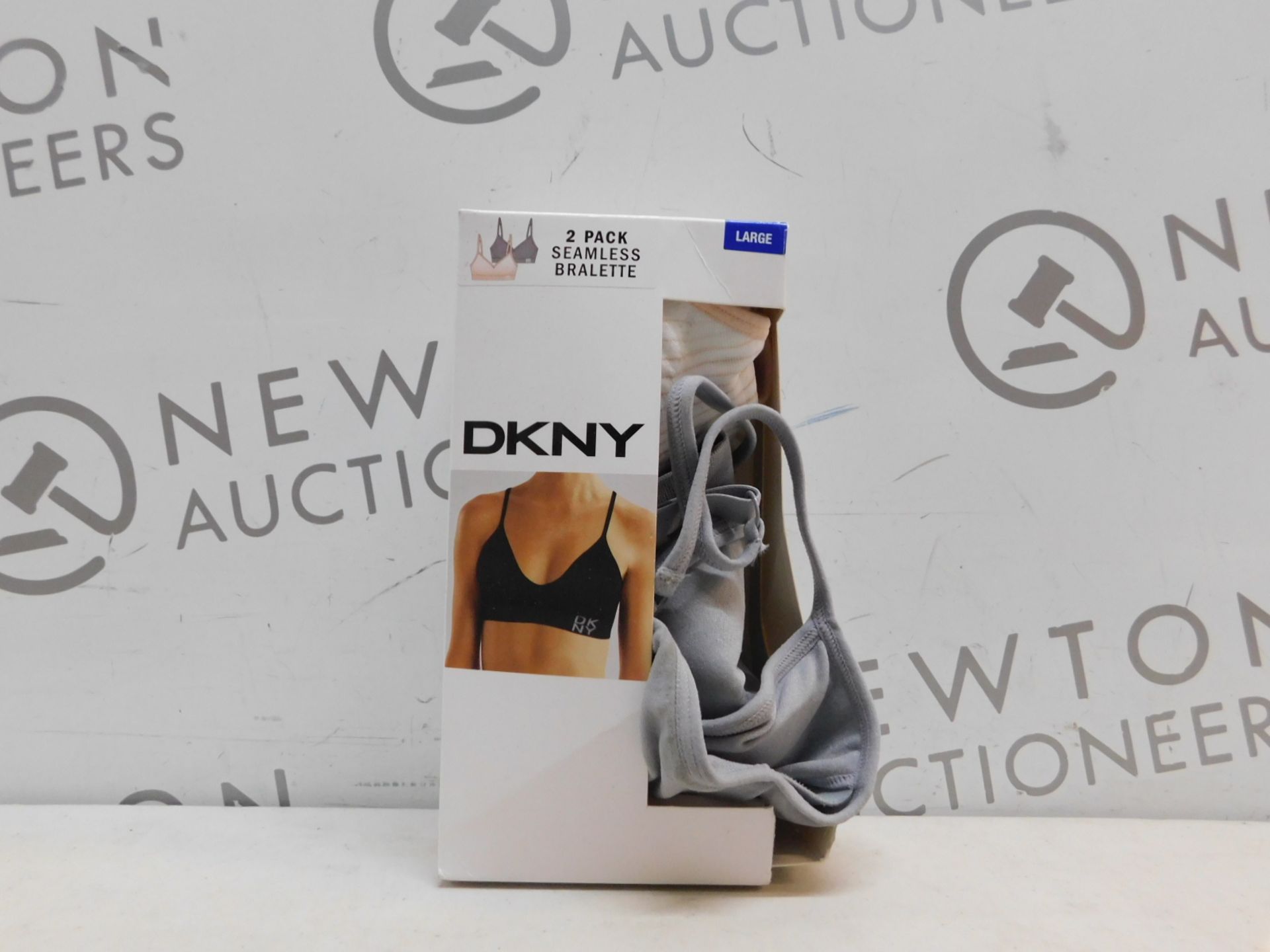 1 BOXED DKNY 2PK SEAMLESS BRALETTE SIZE L RRP Â£29.99