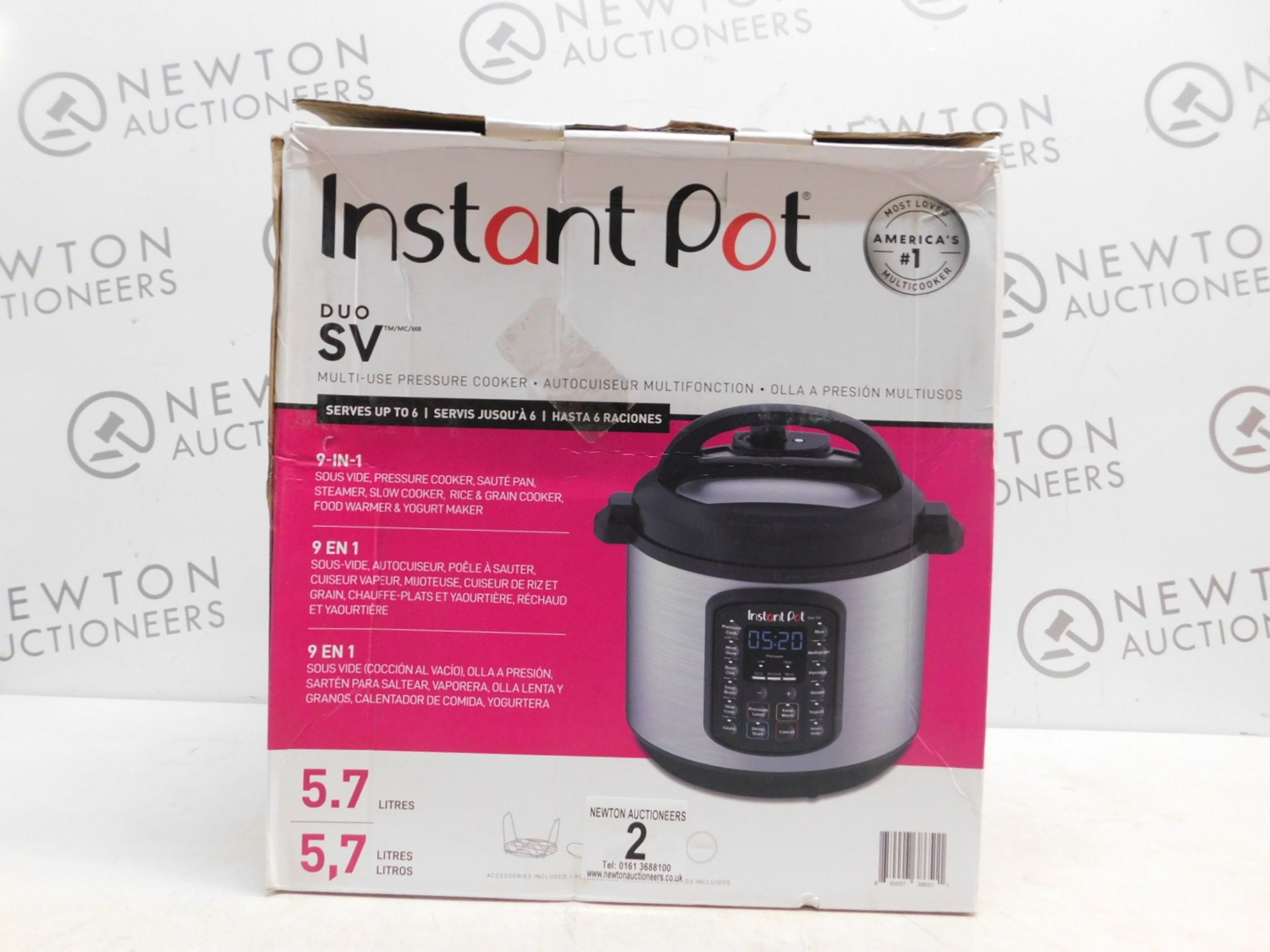 1 BOXED INSTANT POT IP-DUO60 7 IN 1 MULT-FUNCTIONAL COOKER RRP Â£159.99