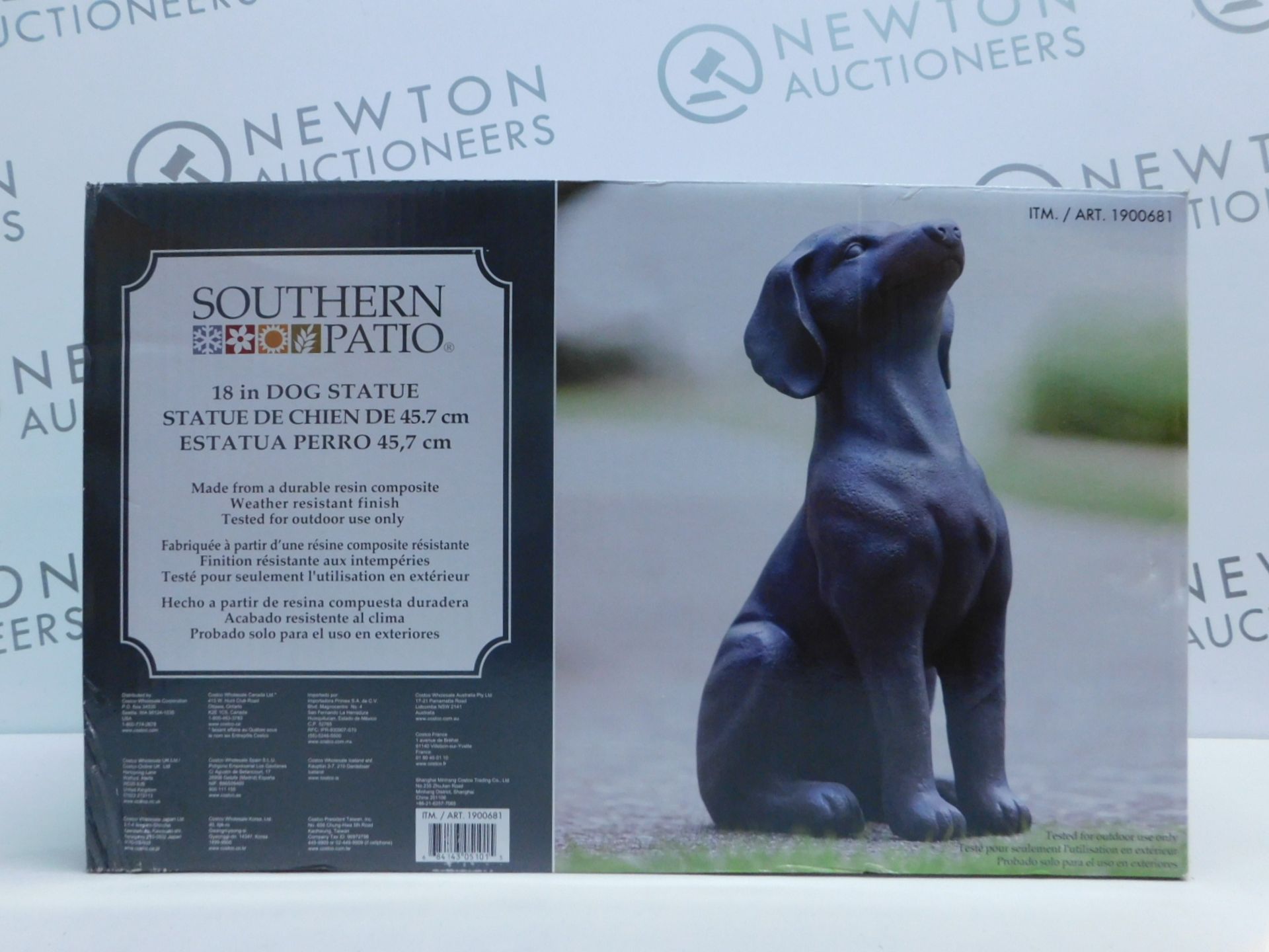 1 BOXED SOUTHERN PATIO 18" DOG STATUE RRP Â£34.99