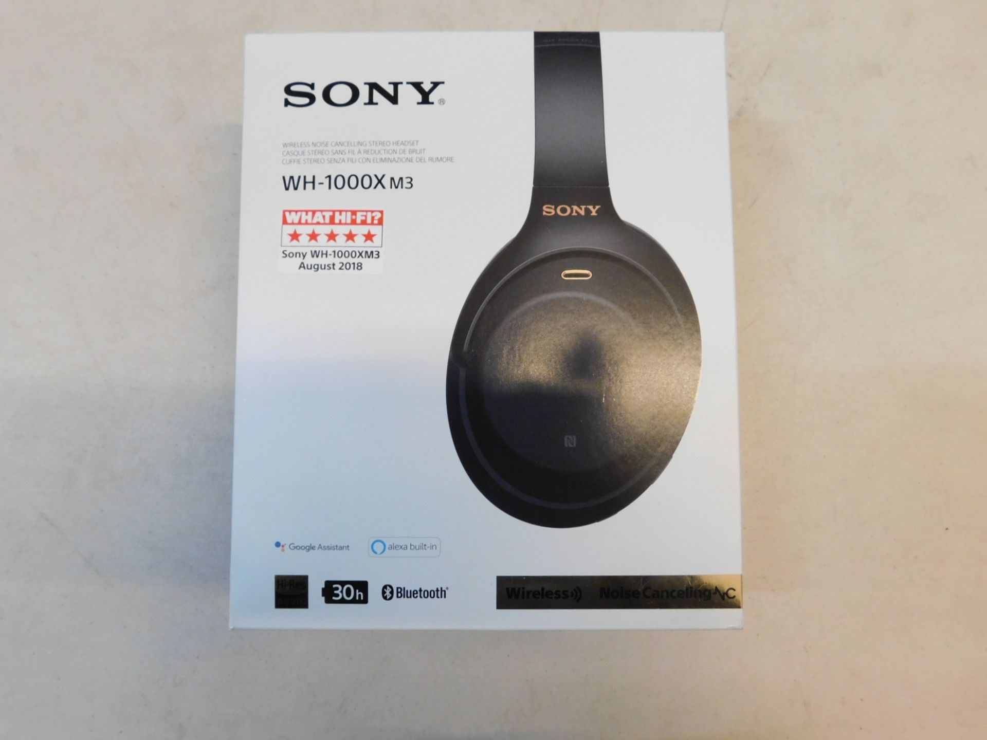 1 BOXED SONY WH-1000X M3 WIRELESS NOISE CANCELLING HEADPHONES RRP Â£329.99
