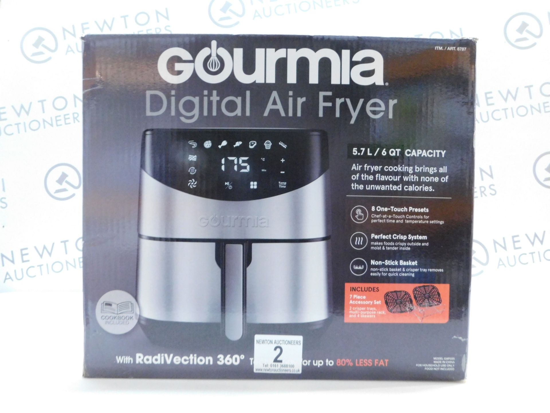 1 BOXED GOURMIA 5.7L DIGITAL AIR FRYER RRP Â£89.99