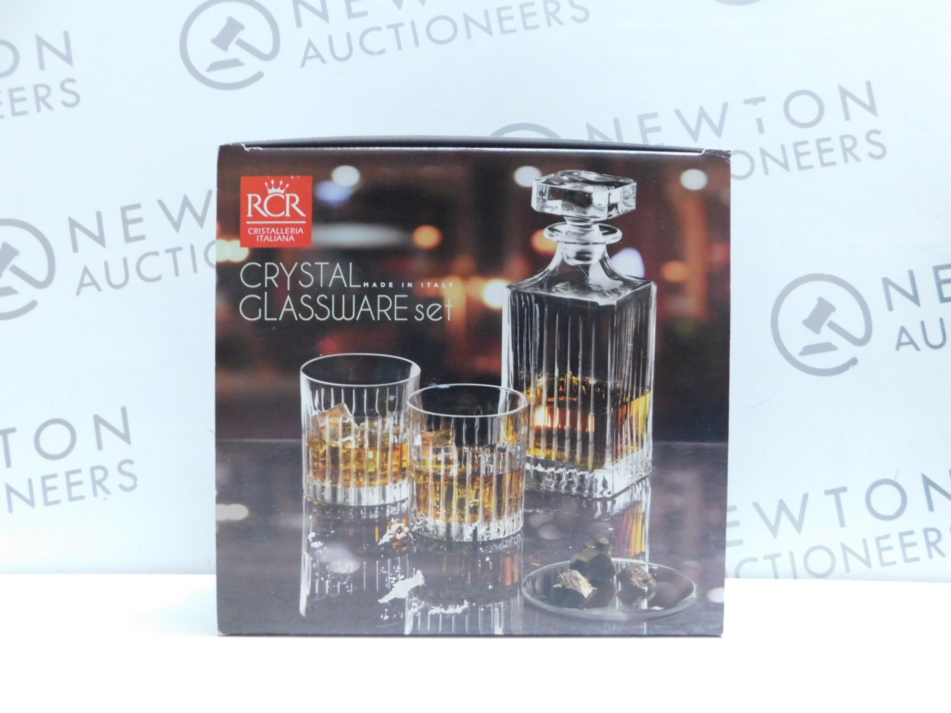 1 BOXED RCR CRISTALLERIA LUXION 7PC GLASS DECANTER SET RRP Â£79.99