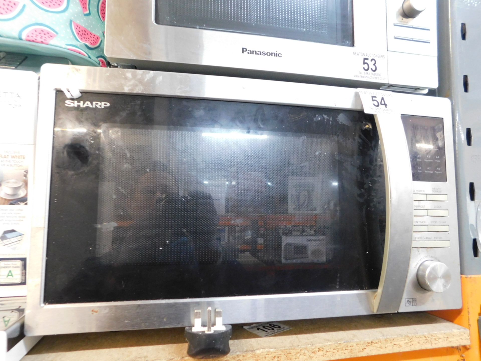 1 SHARP R-28STM 23 LITRE STAINLESS STEEL MICROWAVE OVEN WITH GRILL RACK RRP Â£179.99