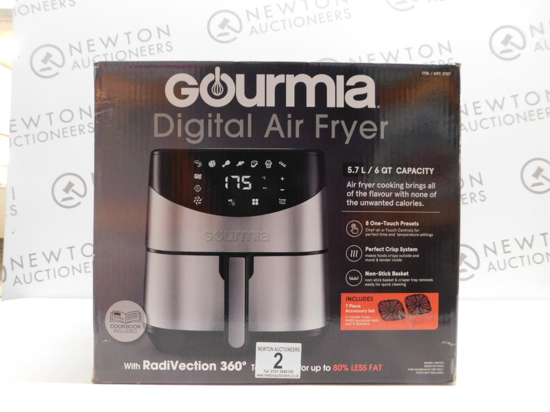 1 BOXED GOURMIA 5.7L DIGITAL AIR FRYER RRP Â£89.99