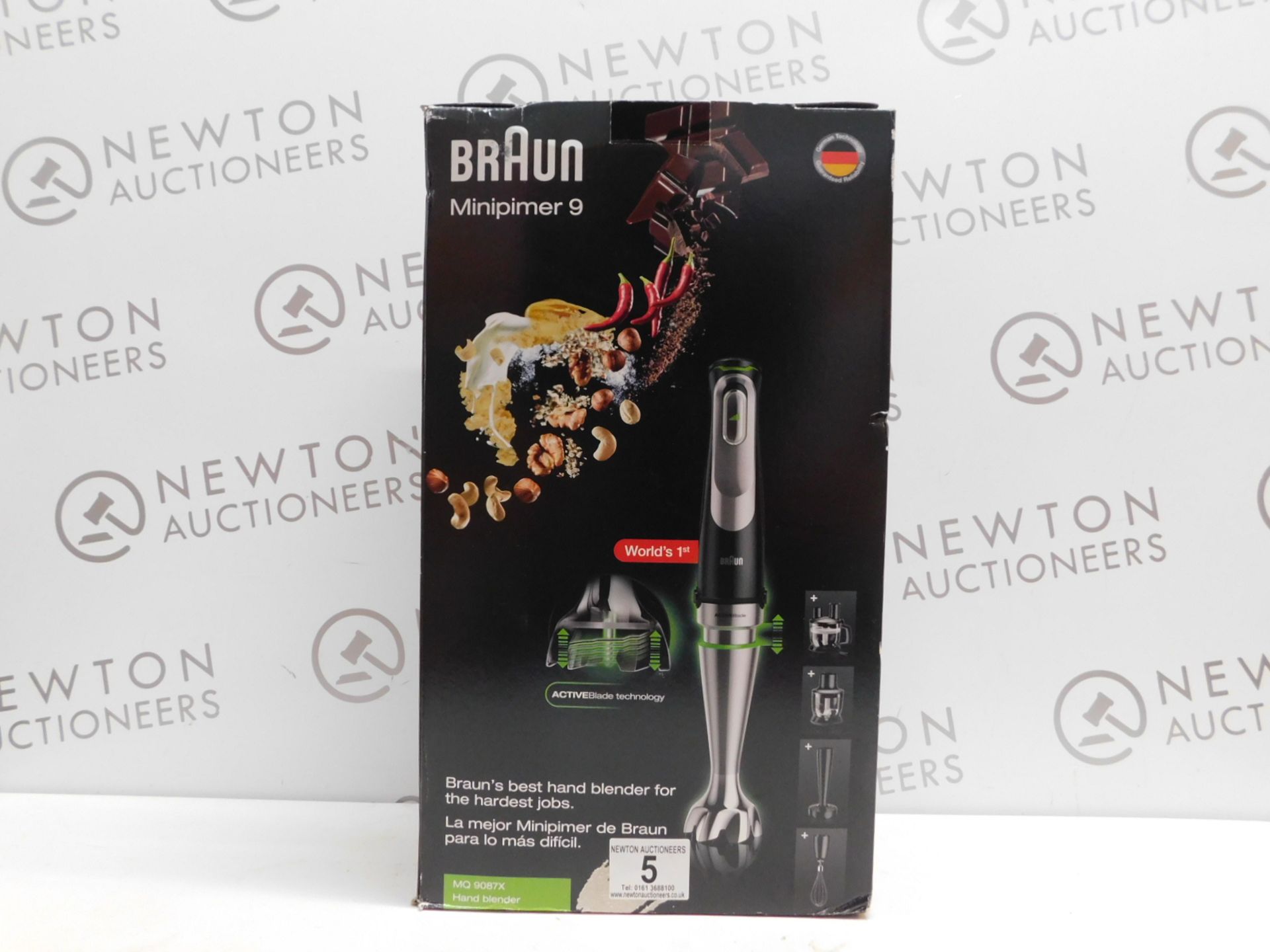 1 BOXED BRAUN MULTI-QUICK 9 MQ9087X HAND BLENDER WITH ACCESSORIES RRP Â£149.99