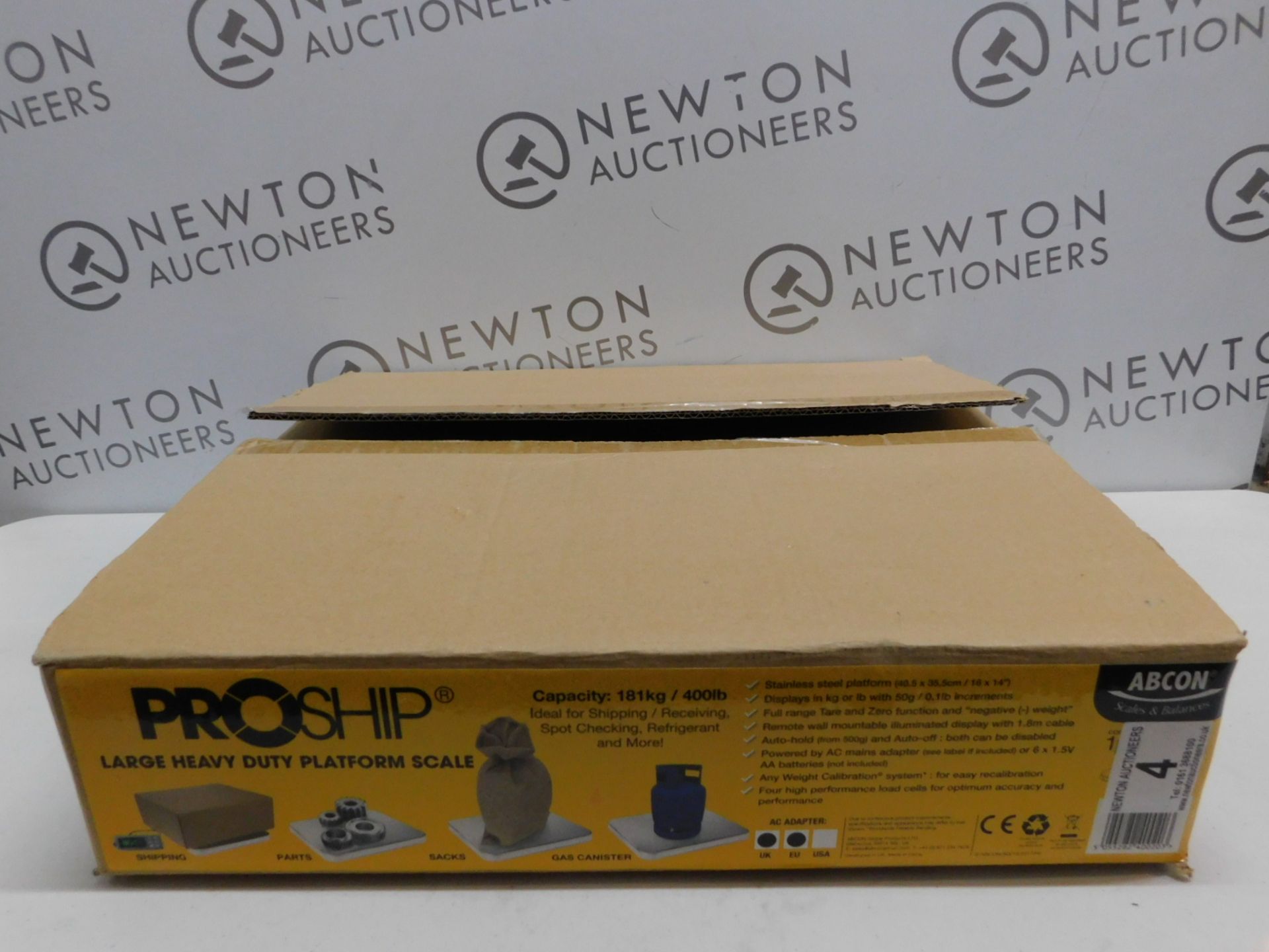 1 BOXED ABCON PROSHIP LARGE HEAVY DUTY ELECTRONIC SCALE (181KG/ 400LBS CAPACITY) RRP Â£129.99