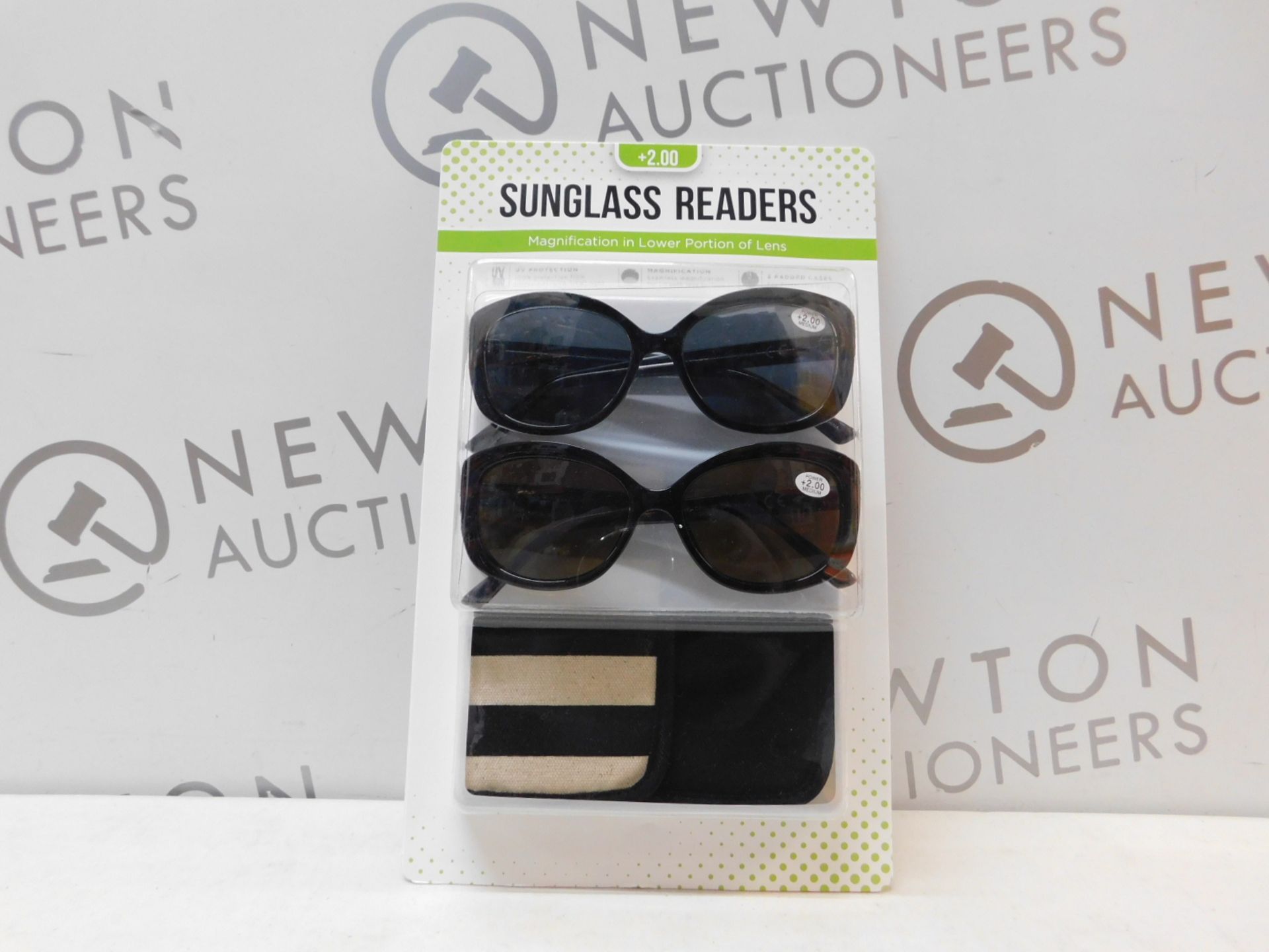1 BRAND NEW PACK OF SUNGLASS READERS IN +2.00 STRENGTH RRP Â£19.99
