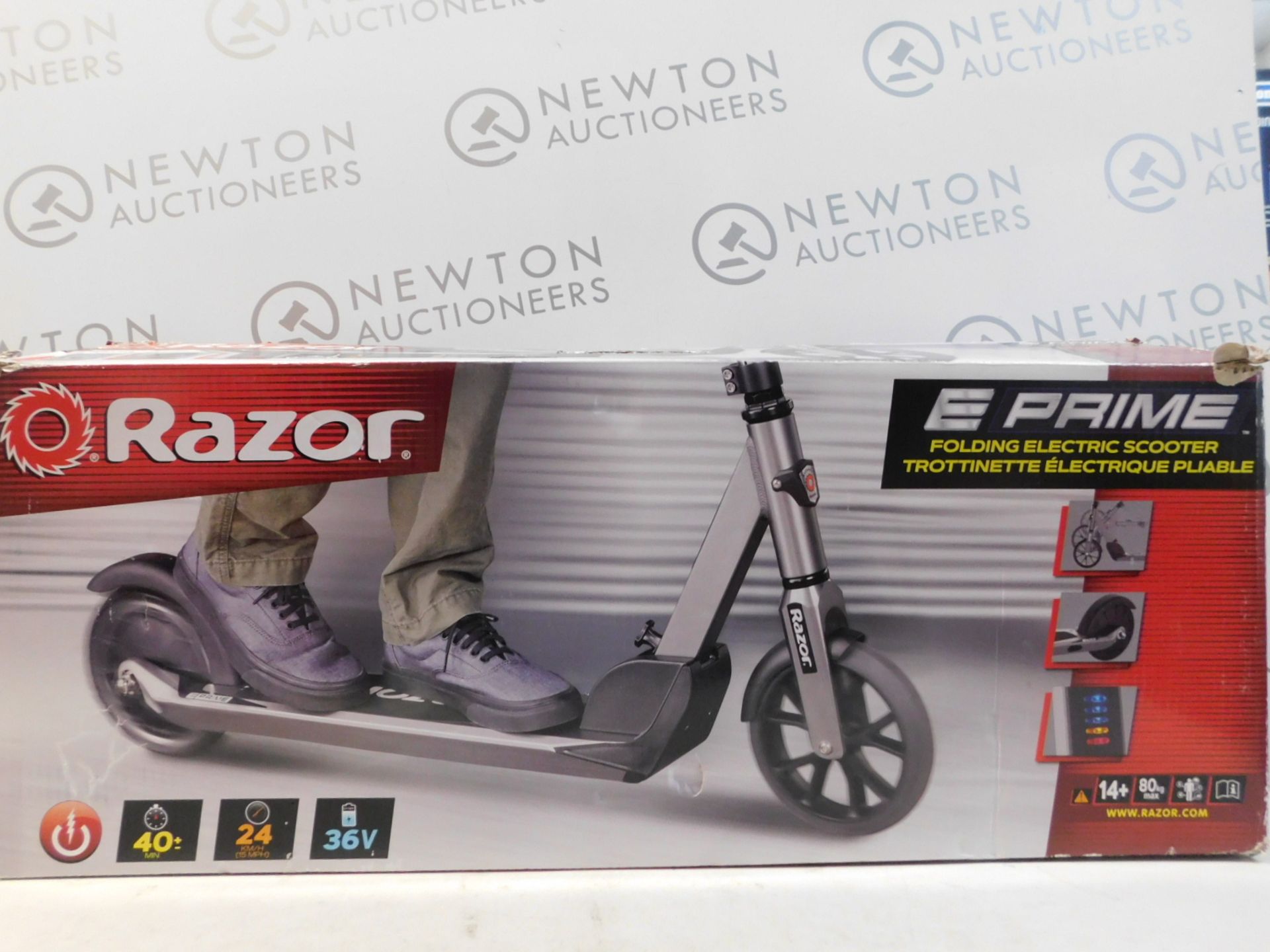 1 BOXED RAZOR E-PRIME FOLDING ELECTRIC SCOOTER RRP Â£399 (WORKING)