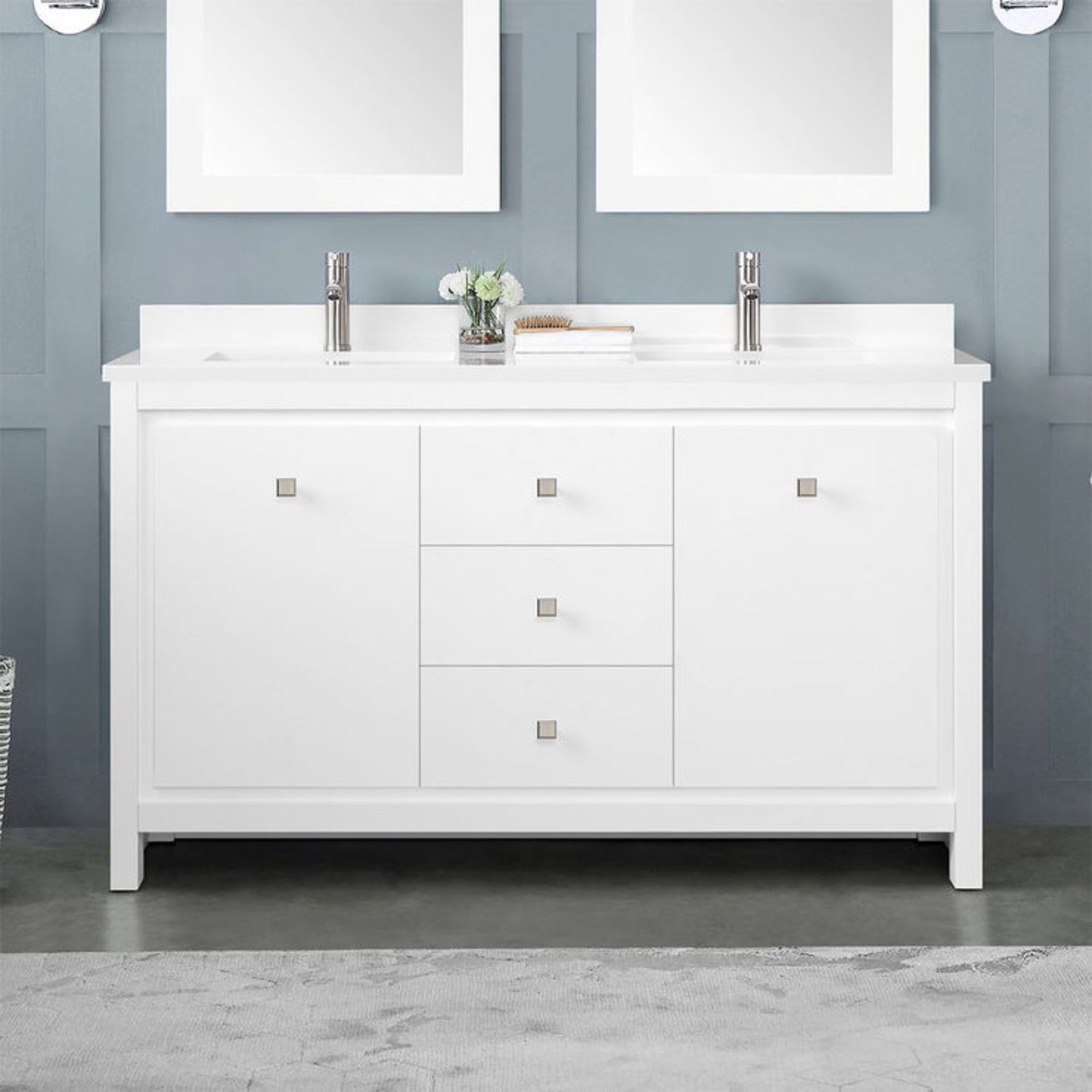 1 OVE DECORS OXFORD 150CM DUAL VANITY DOUBLE BASIN UNIT RRP Â£599