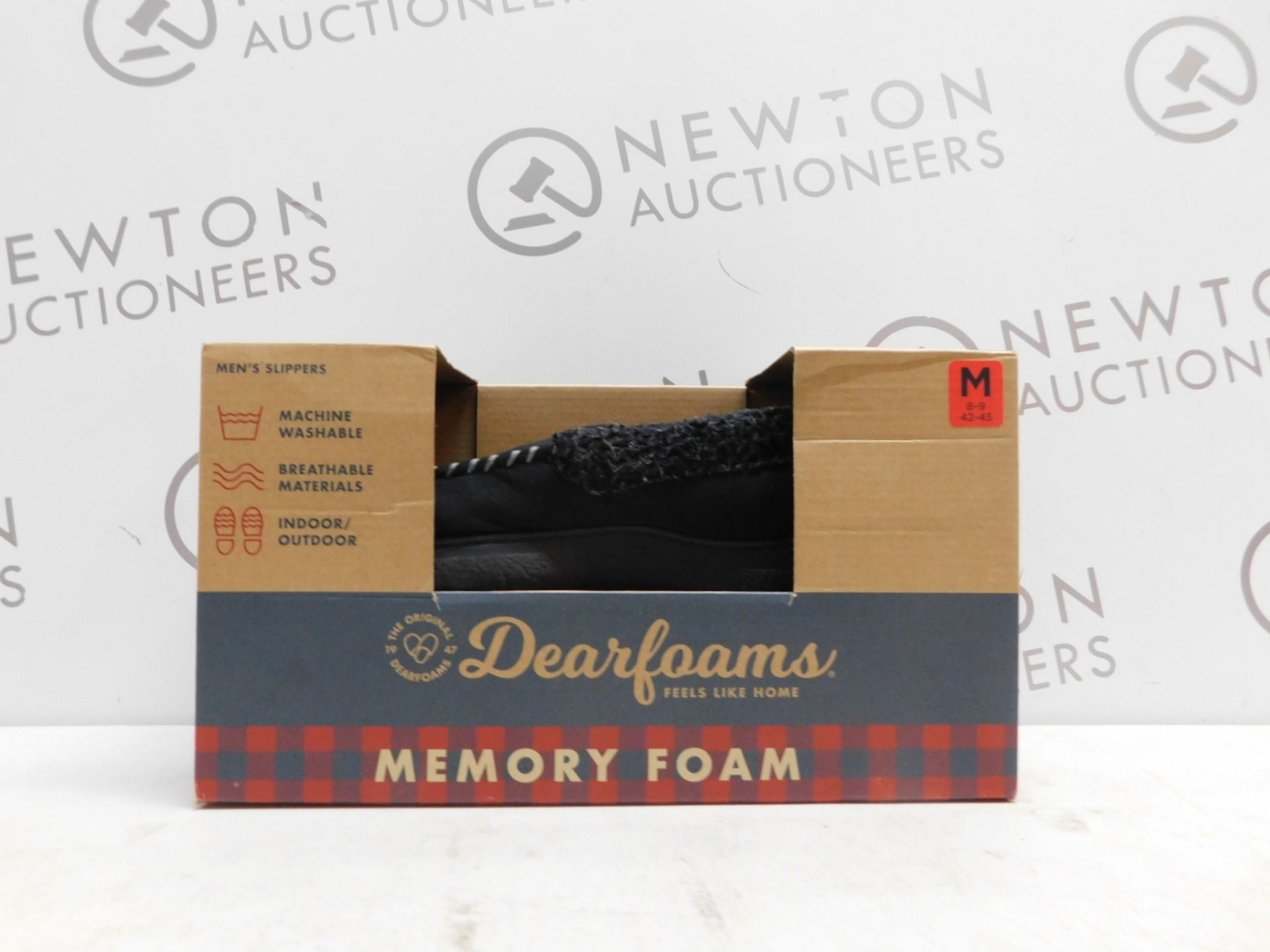 1 BOXED PAIR OF DEARFORMS MENS SLIPPERS UK SIZE 8.5 RRP Â£34.99