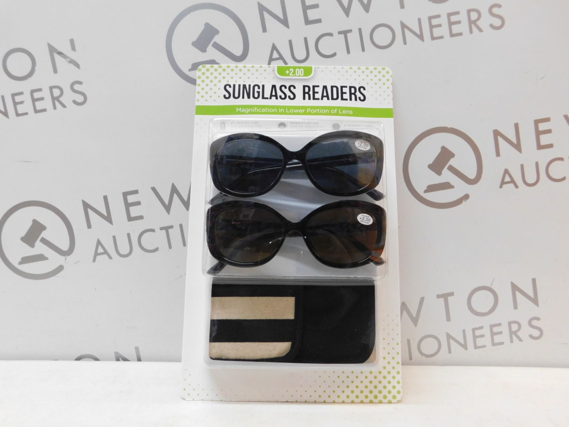 1 BRAND NEW PACK OF SUNGLASS READERS IN +2.00 STRENGTH RRP Â£19.99