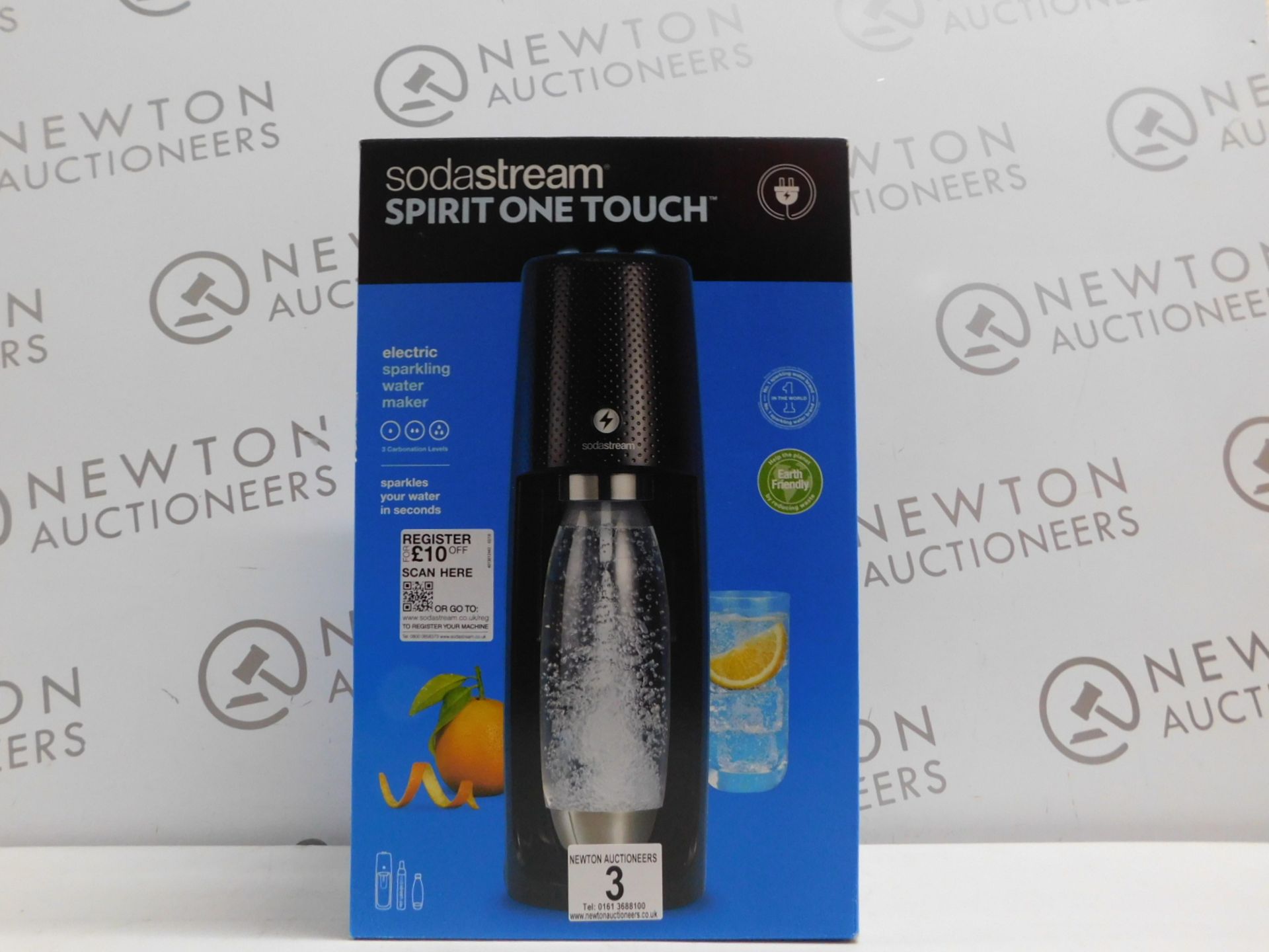 1 BOXED SODASTREAM SPIRIT ONE TOUCH ELECTRIC SPARKLING WATER MAKER RRP Â£129.99