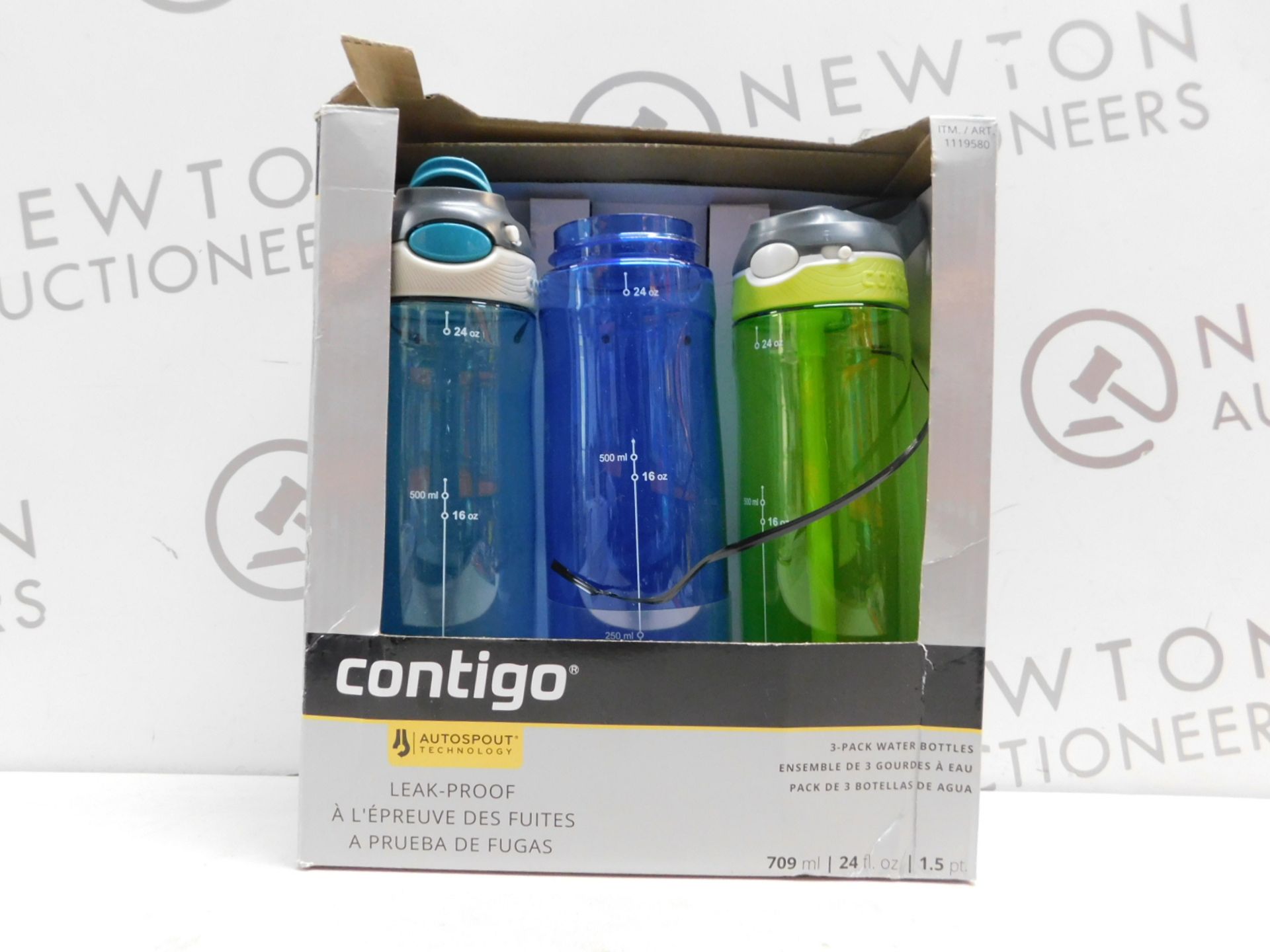 1 BOXED 3PK AVEX CONTIGO AUTOSPOUT DRINKS BOTTLES RRP Â£39.99