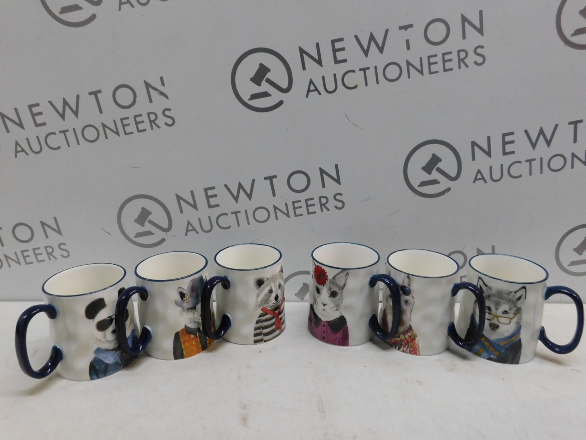 1 SIGNATURE 6PC ANIMAL STONEWARE MUG SET RRP Â£29.99