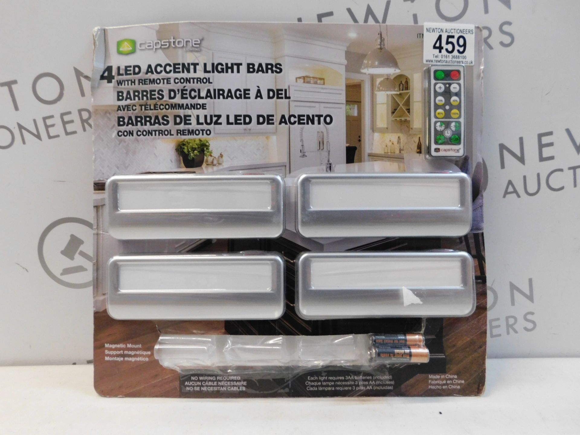 1 PACK OF 4 CAPSTONE LED ACCENT LIGHT BARS WITH BATTERIES & REMOTE CONTROL RRP Â£39.99