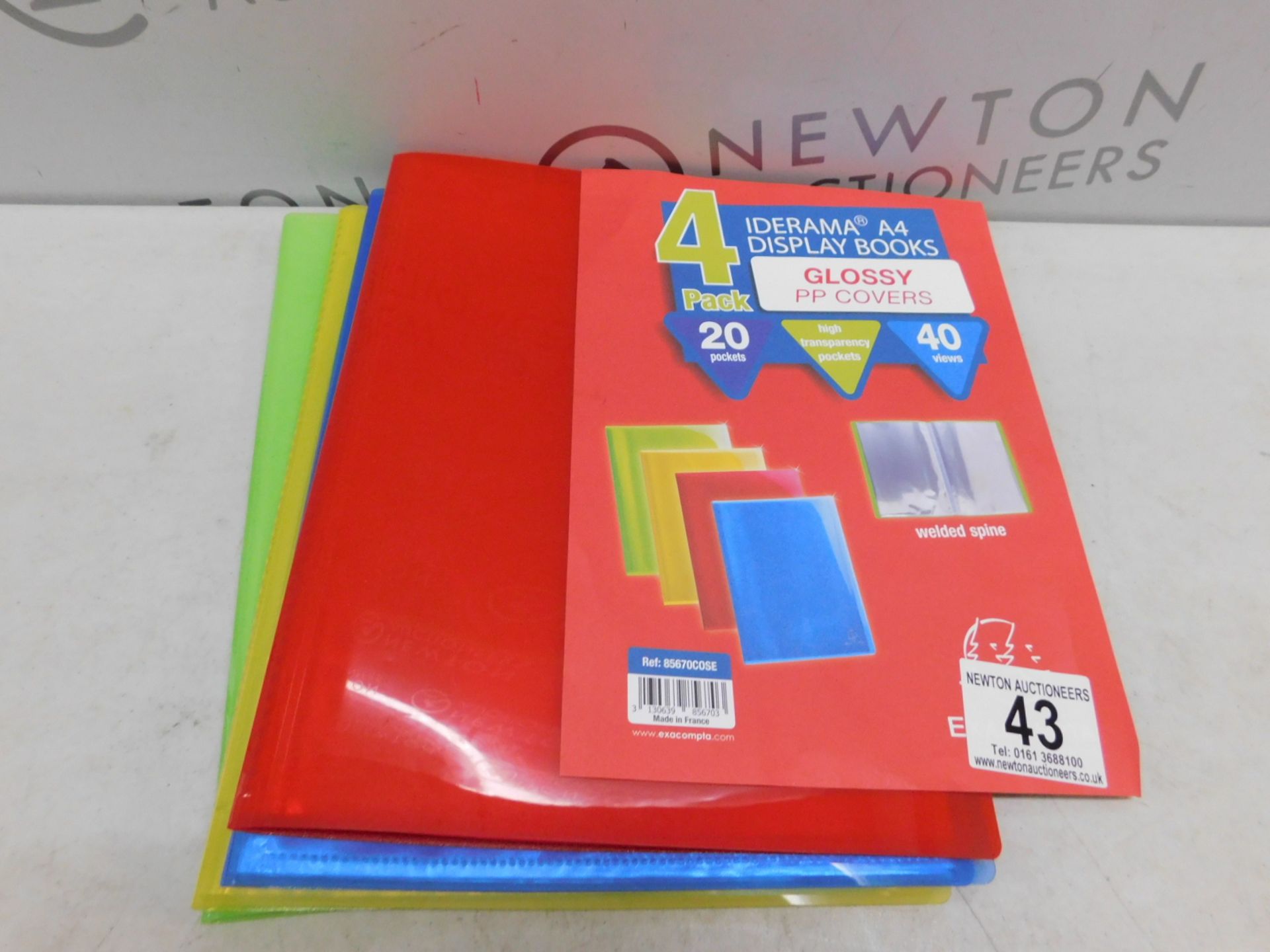 1 SET OF 5 EXACOMPTA A4 20 POCKET GLOSSY DISPLAY BOOKS RRP Â£24.99