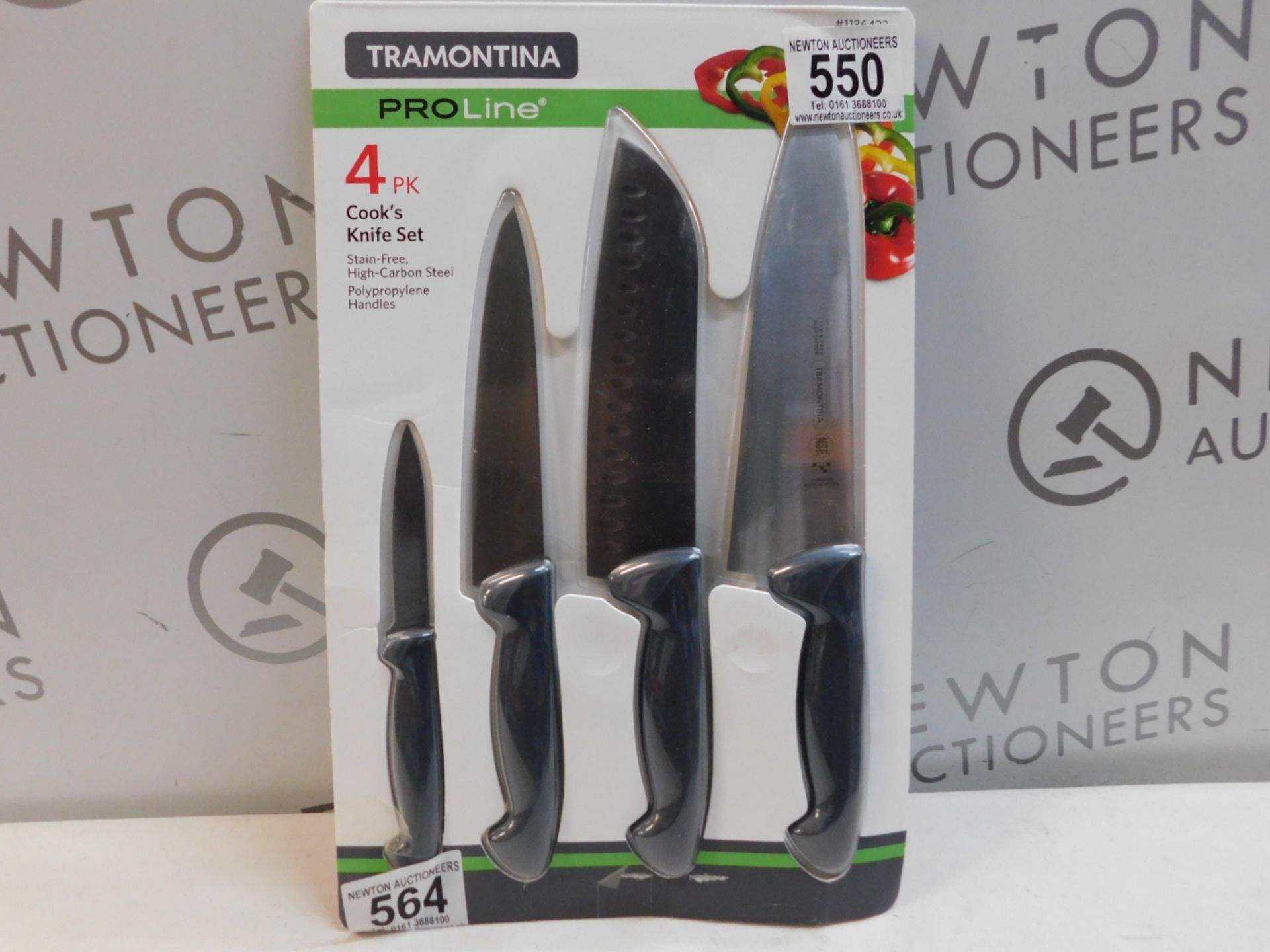 1 BOXED TRAMONTINA 4PK CARBON-STEEL COOK'S KNIFE SET RRP Â£49.99