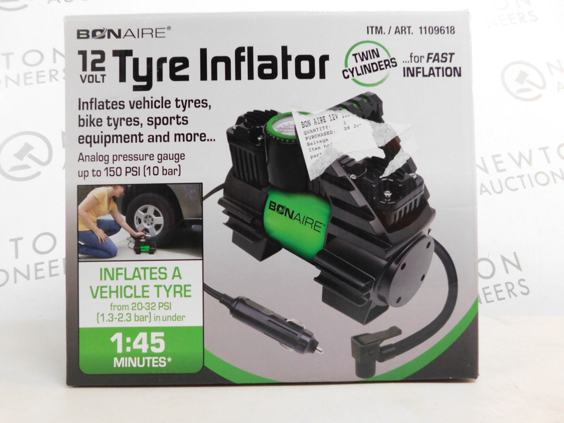 1 BOXED BONAIRE TC12CUK 12 VOLT INFLATOR RRP Â£49.99