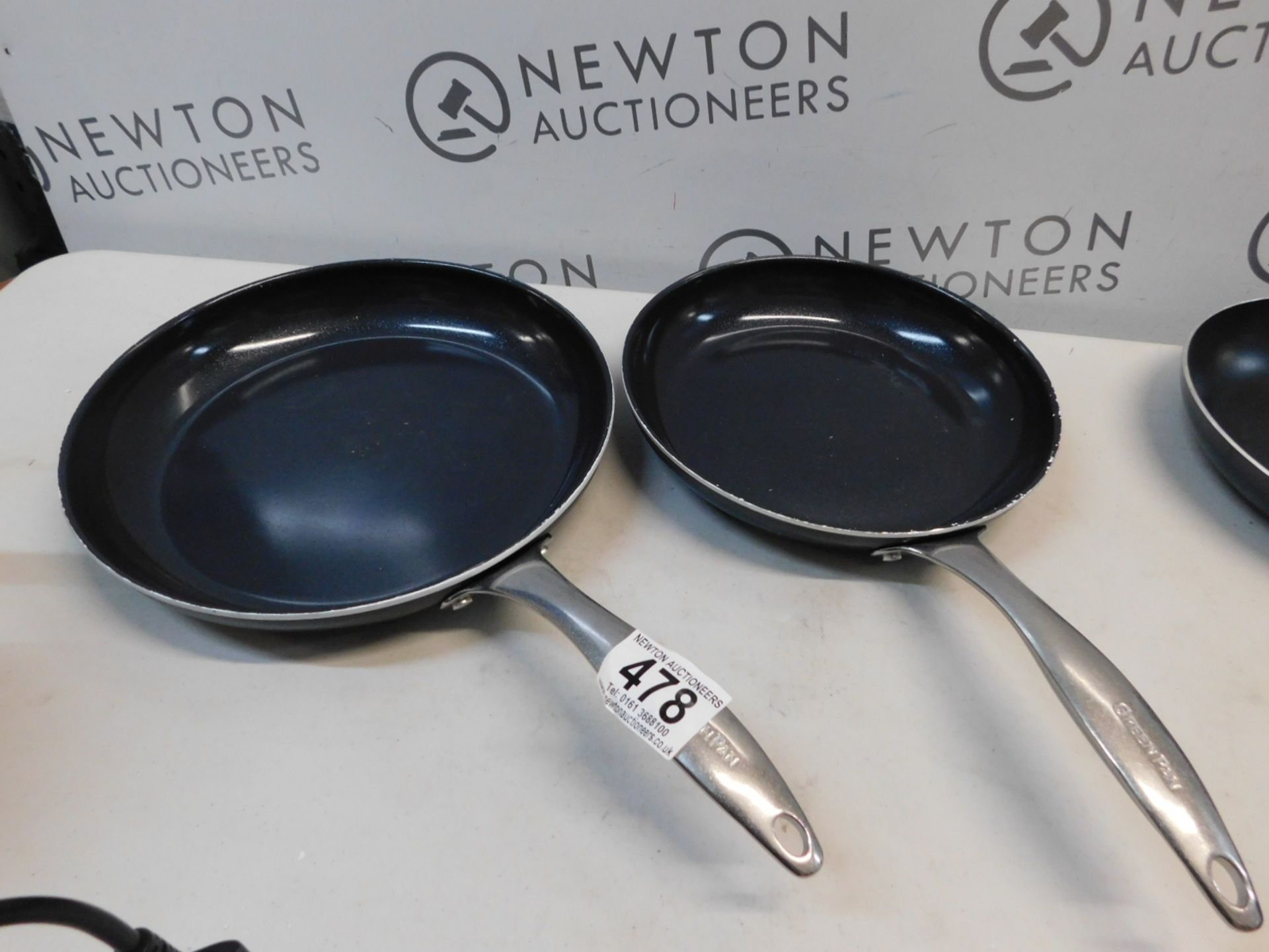 1 SET OF 2 THE ORIGINAL GREEN PAN 26CM & 30CM HEALTHY CERAMIC NON-STICK INDUCTION PANS RRP Â£79.99